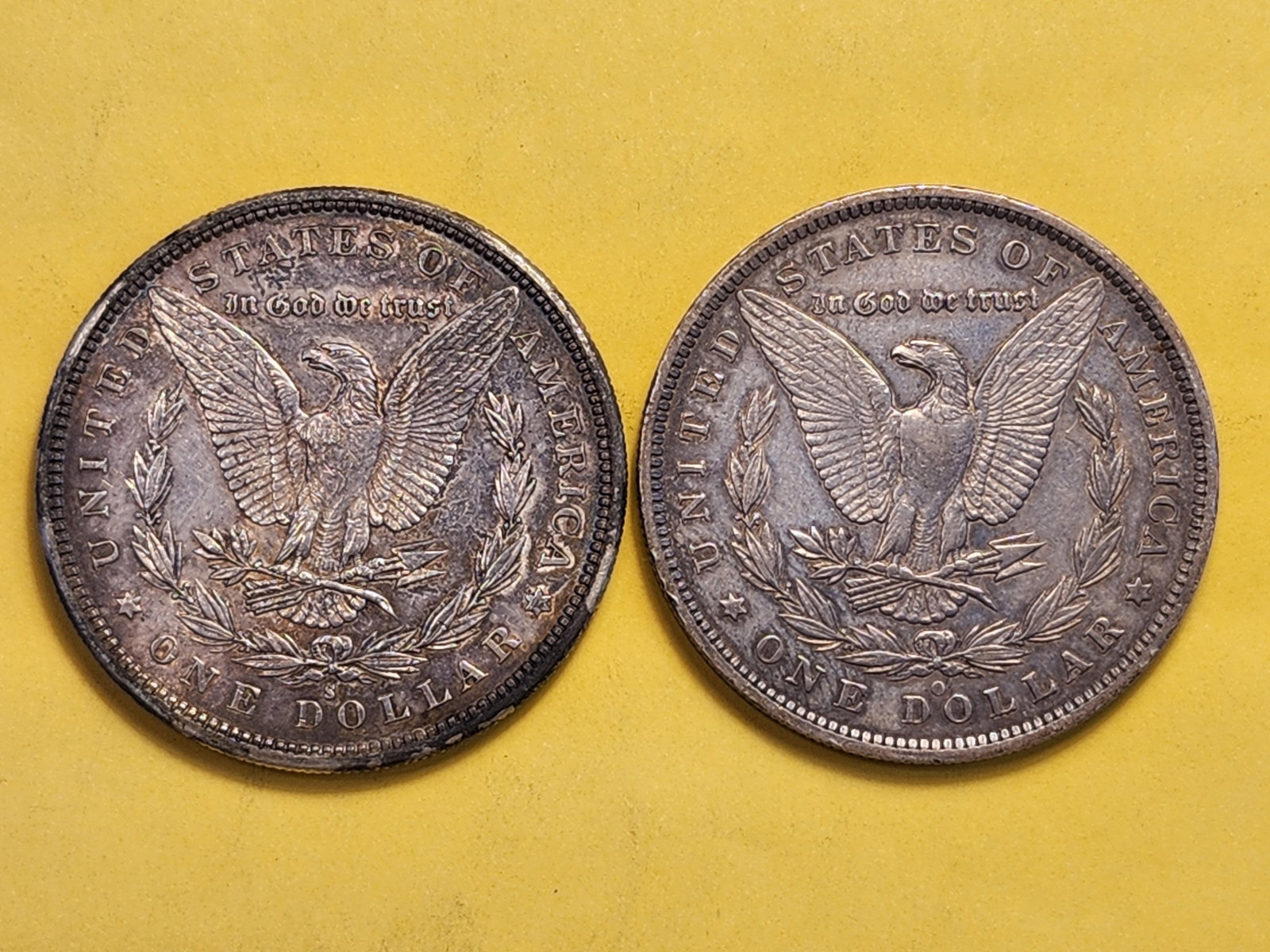 Two About Uncirculated Morgan Silver Dollars - 6