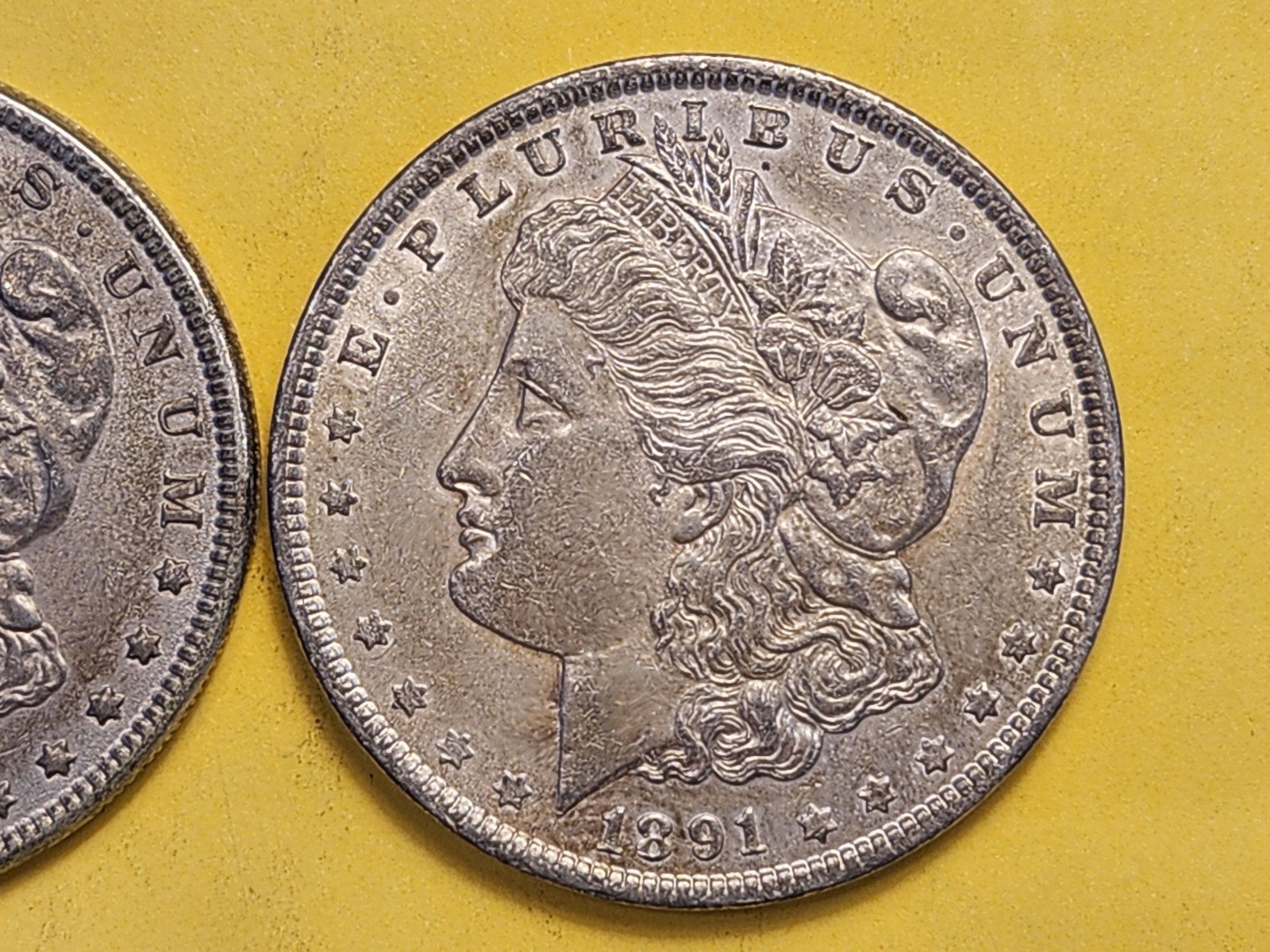 Two About Uncirculated Morgan Silver Dollars - 3