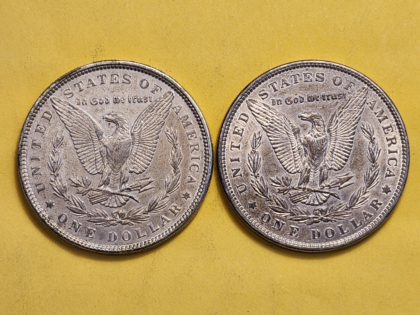 Two About Uncirculated Morgan Silver Dollars - 6