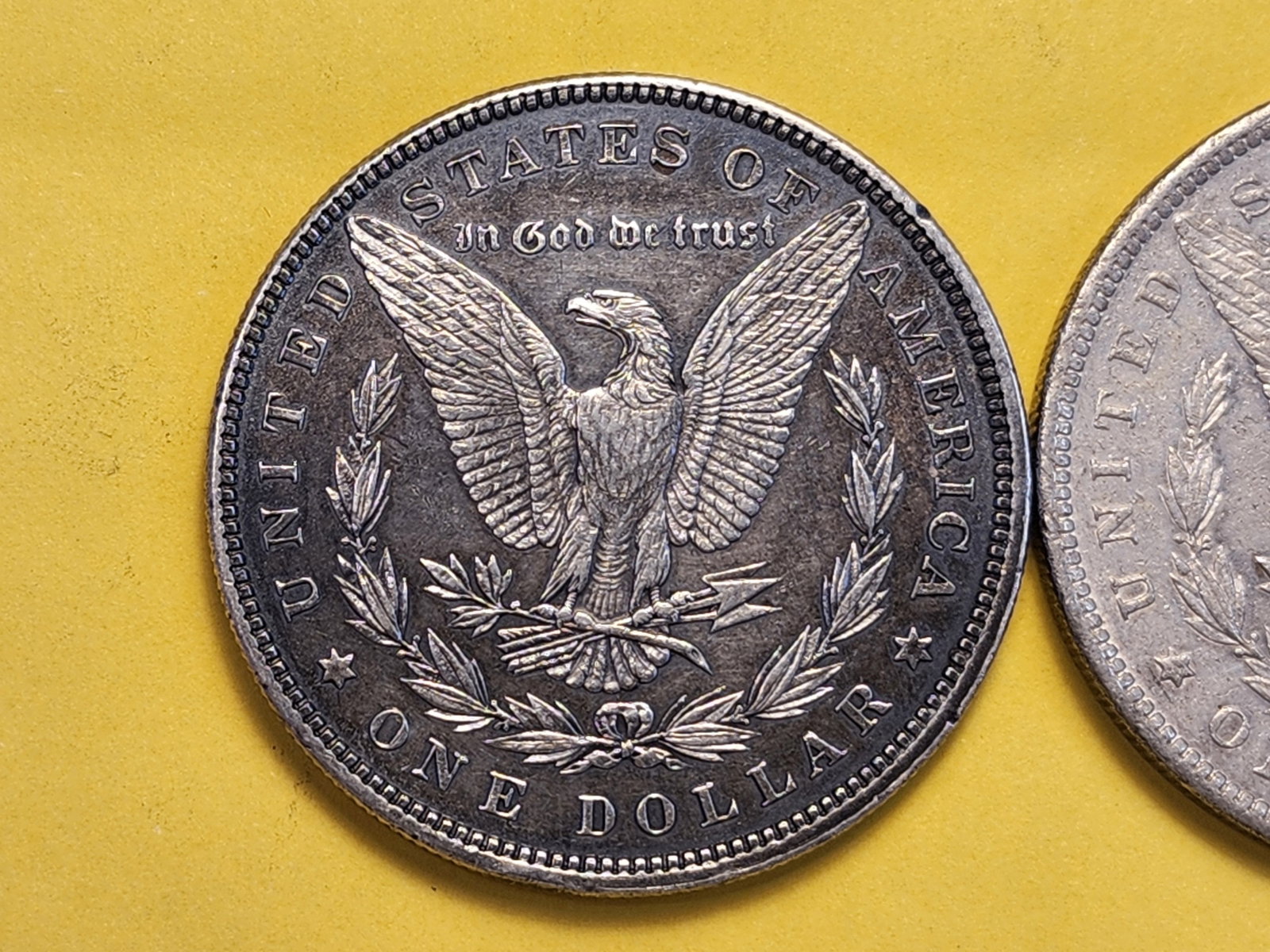 Two About Uncirculated Plus Morgan Silver Dollars - 4