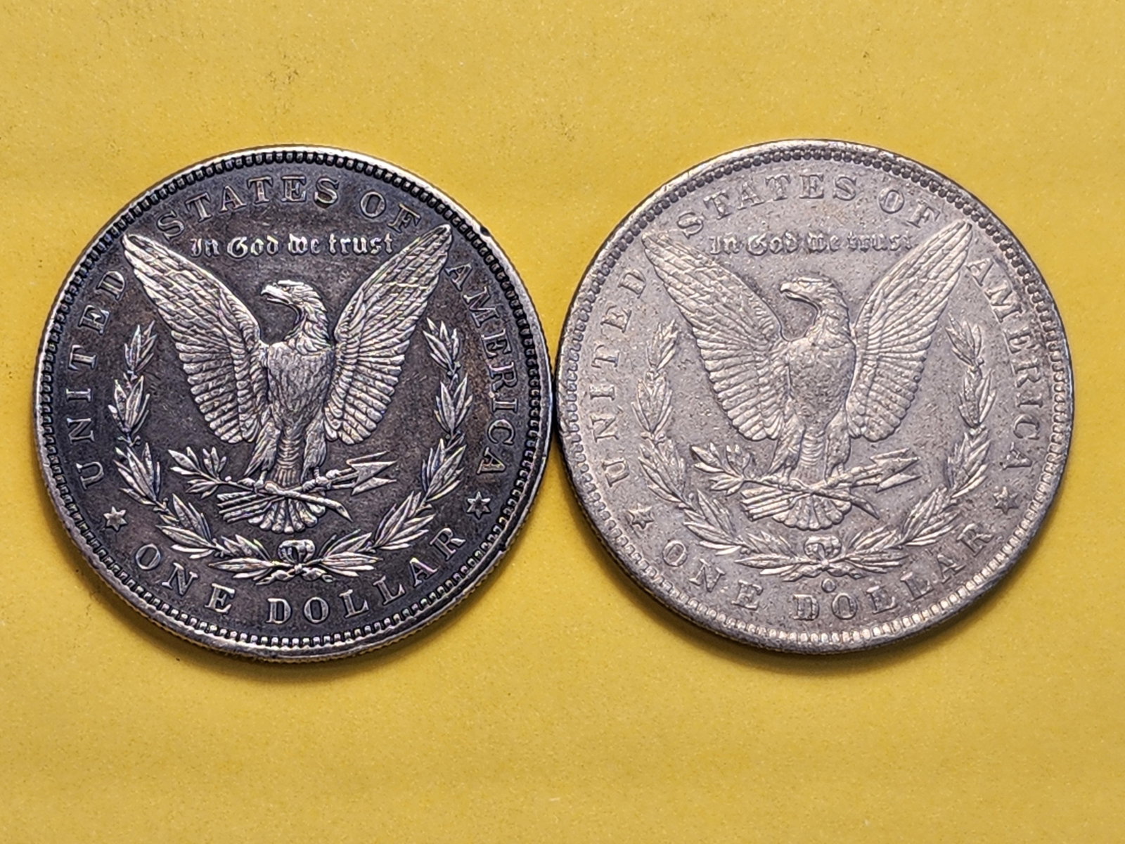 Two About Uncirculated Plus Morgan Silver Dollars - 6