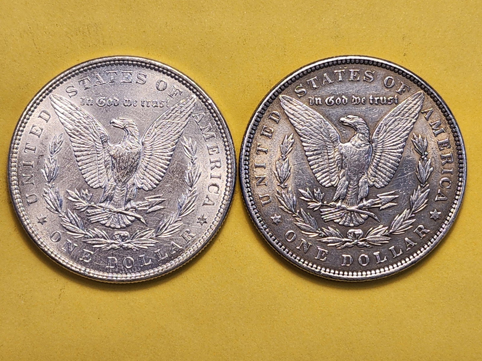 Two Brilliant About Uncirculated Plus Morgan Silver Dollars - 6