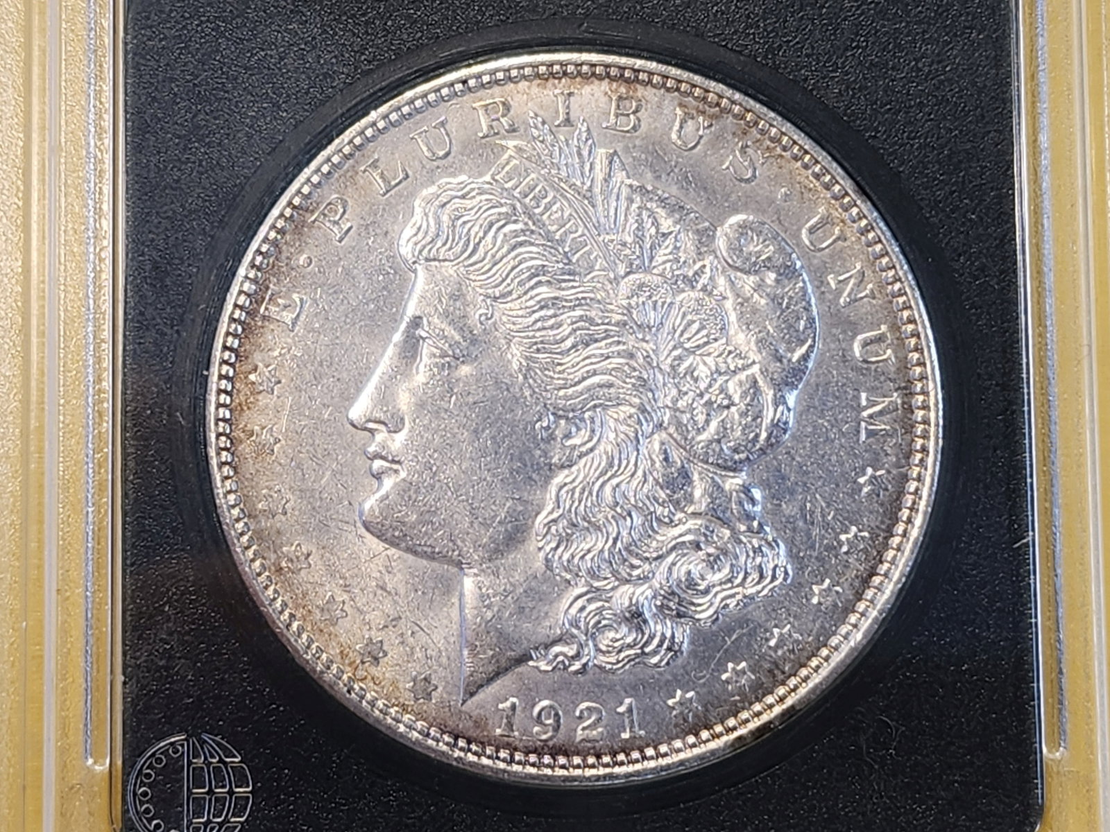 1921-D Morgan Silver Dollar: In Brilliant About Uncirculated