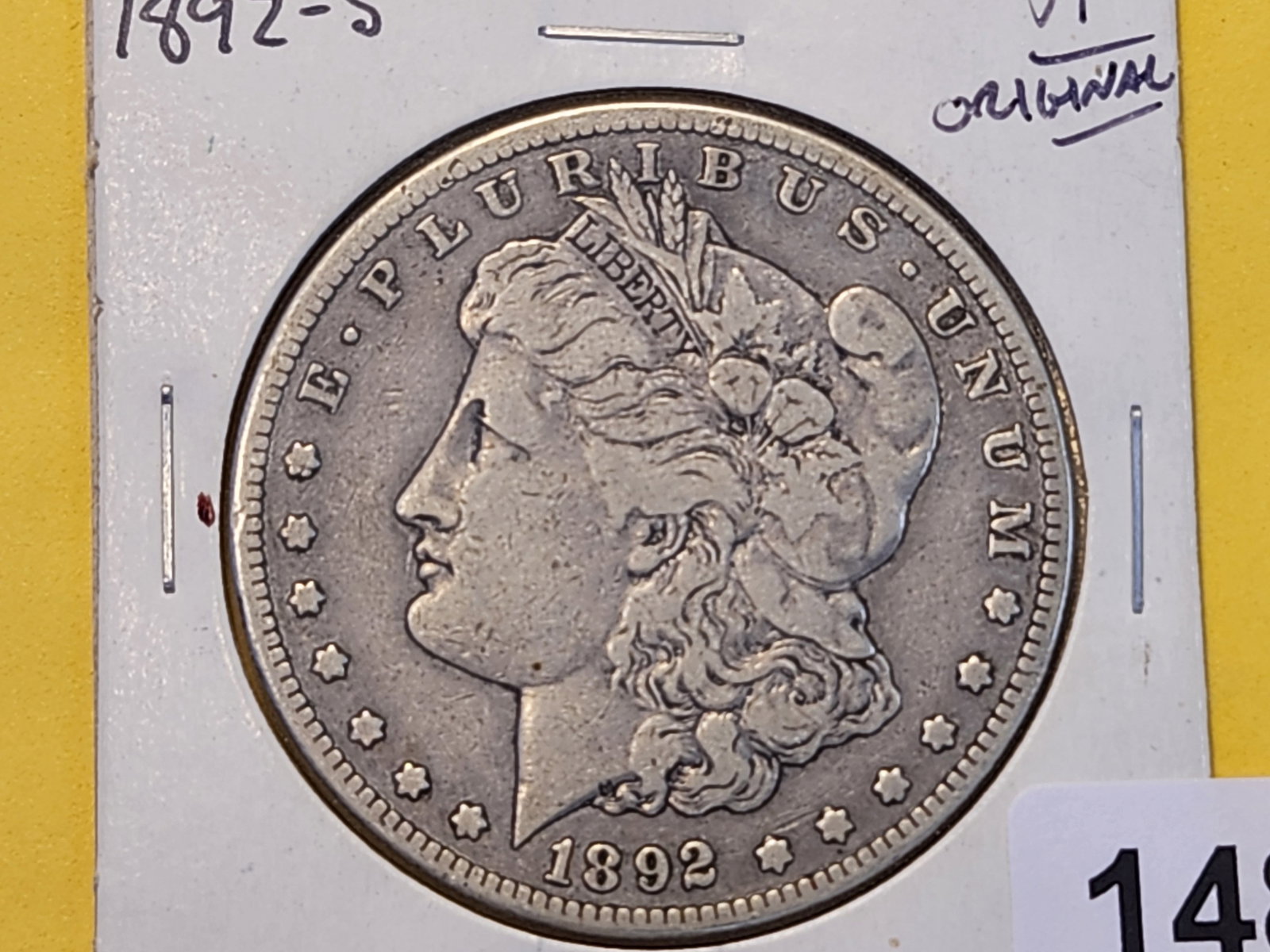 Better Date 1892-S Morgan Silver Dollar: In Very Fine
