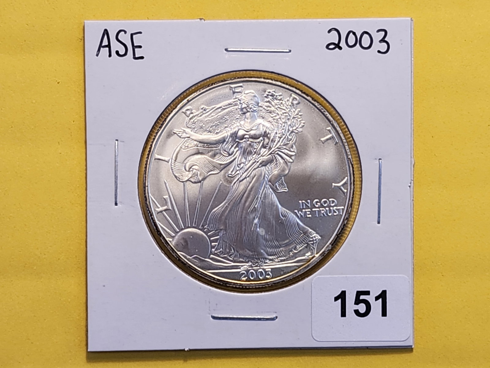 GEM Brilliant Uncirculated 2003 American Silver Eagle - 2