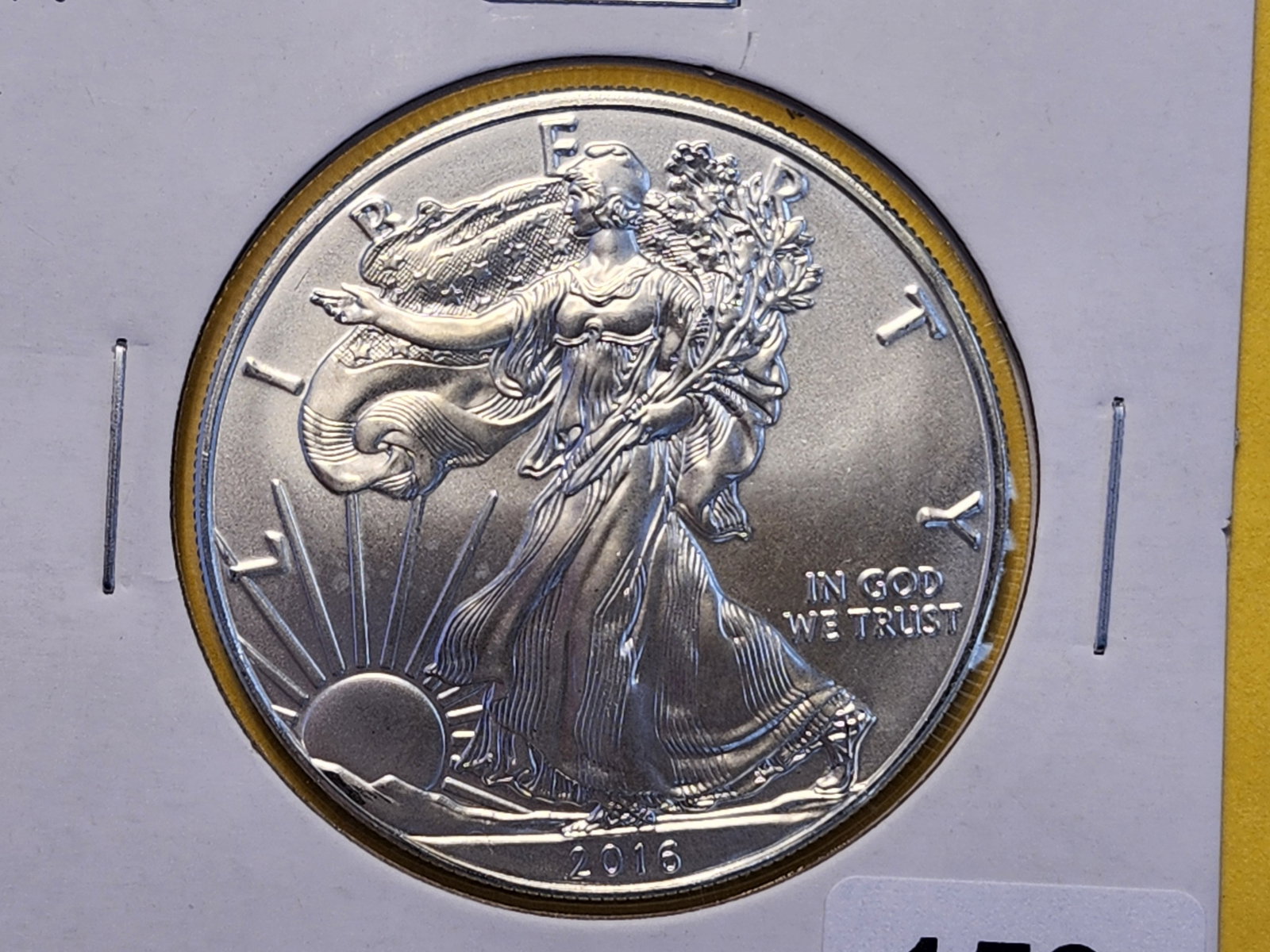 GEM Brilliant Uncirculated 2016 American Silver Eagle: Roll Fresh