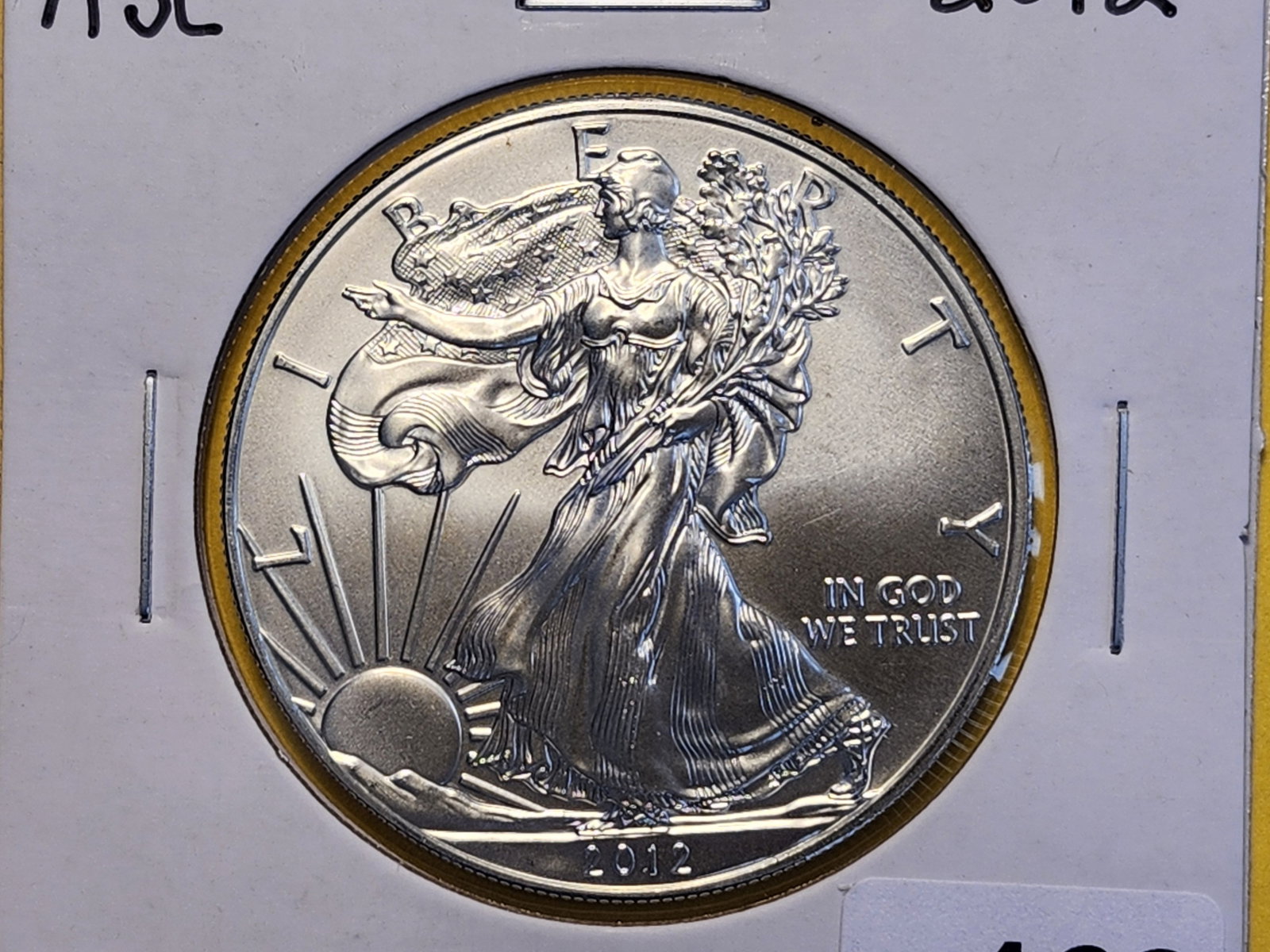 GEM Brilliant Uncirculated 2012 American Silver Eagle: Roll Fresh