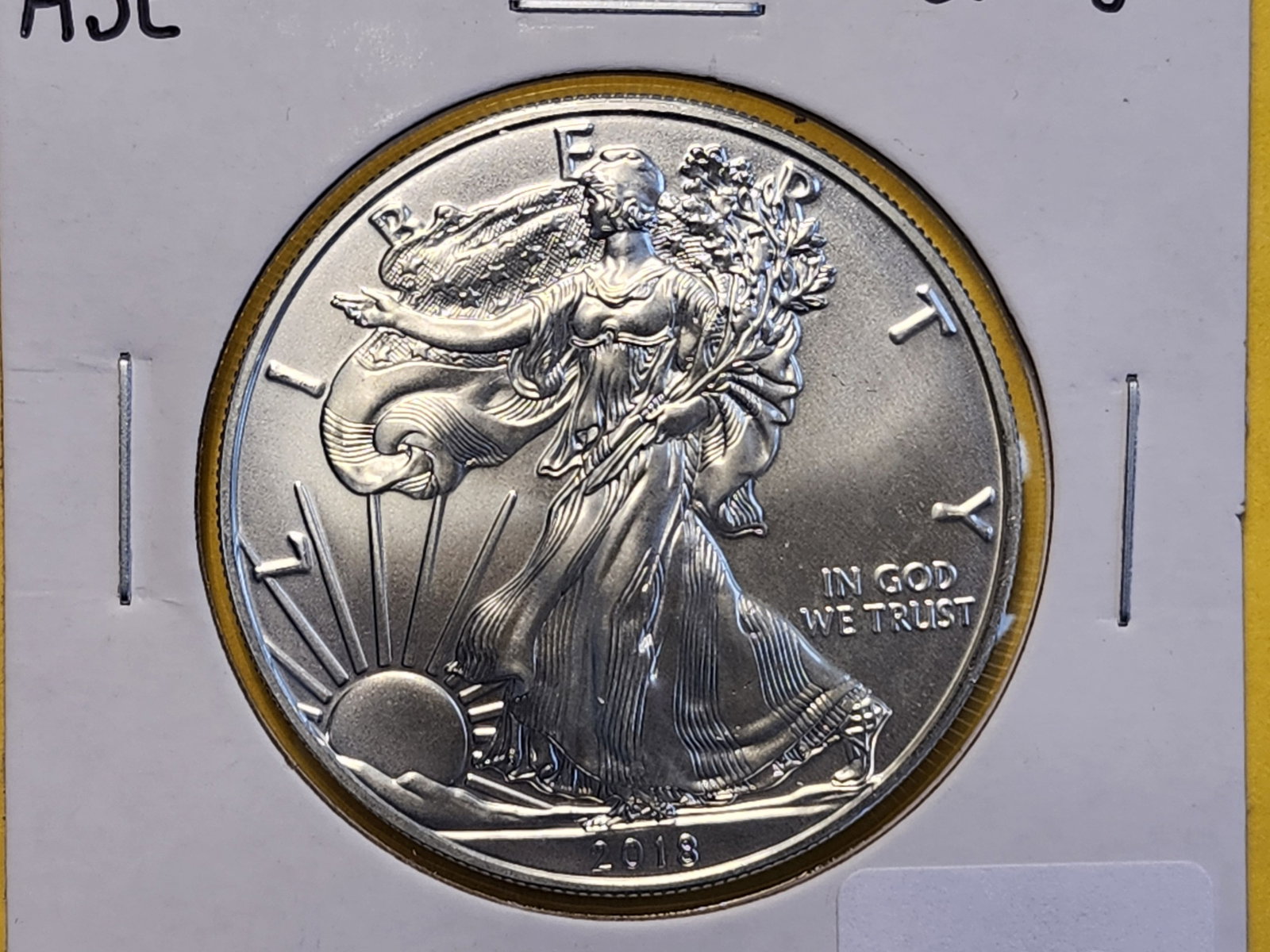 GEM Brilliant Uncirculated 2018 American Silver Eagle: Roll Fresh