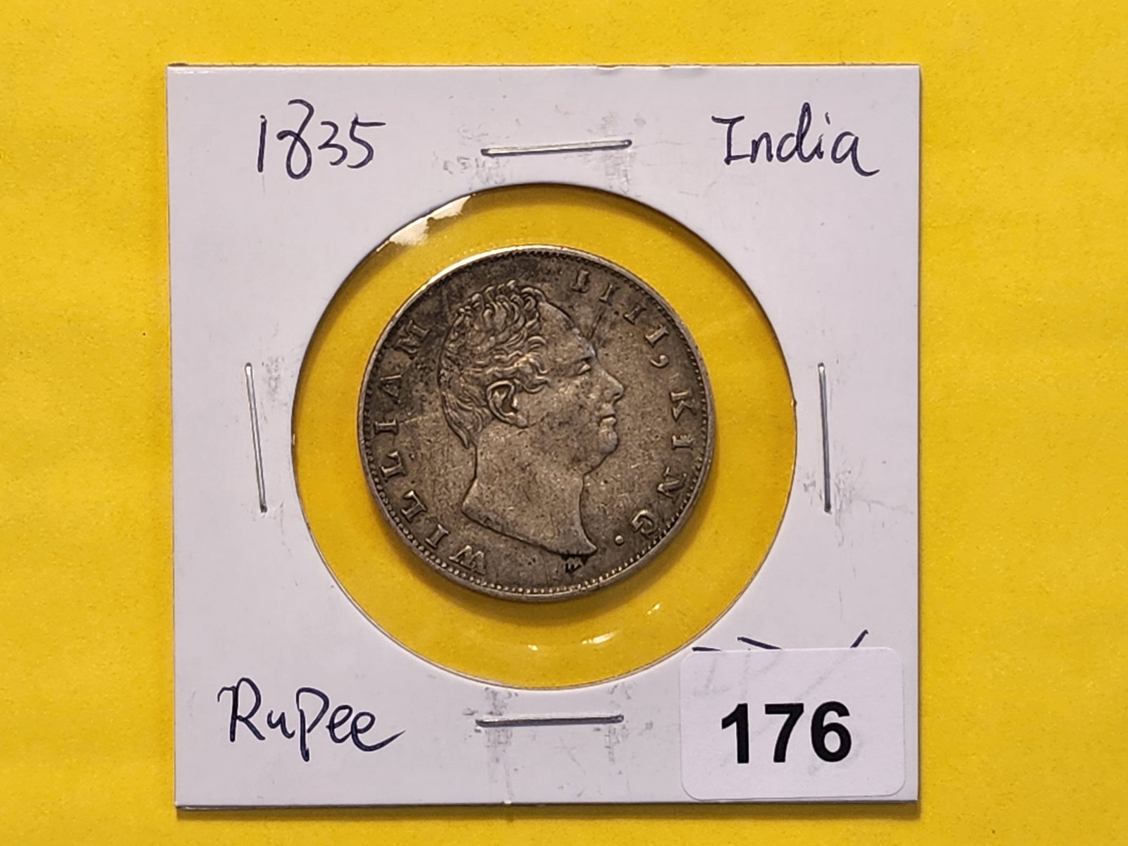 1835 India-British Silver Rupee in Very Good - 2