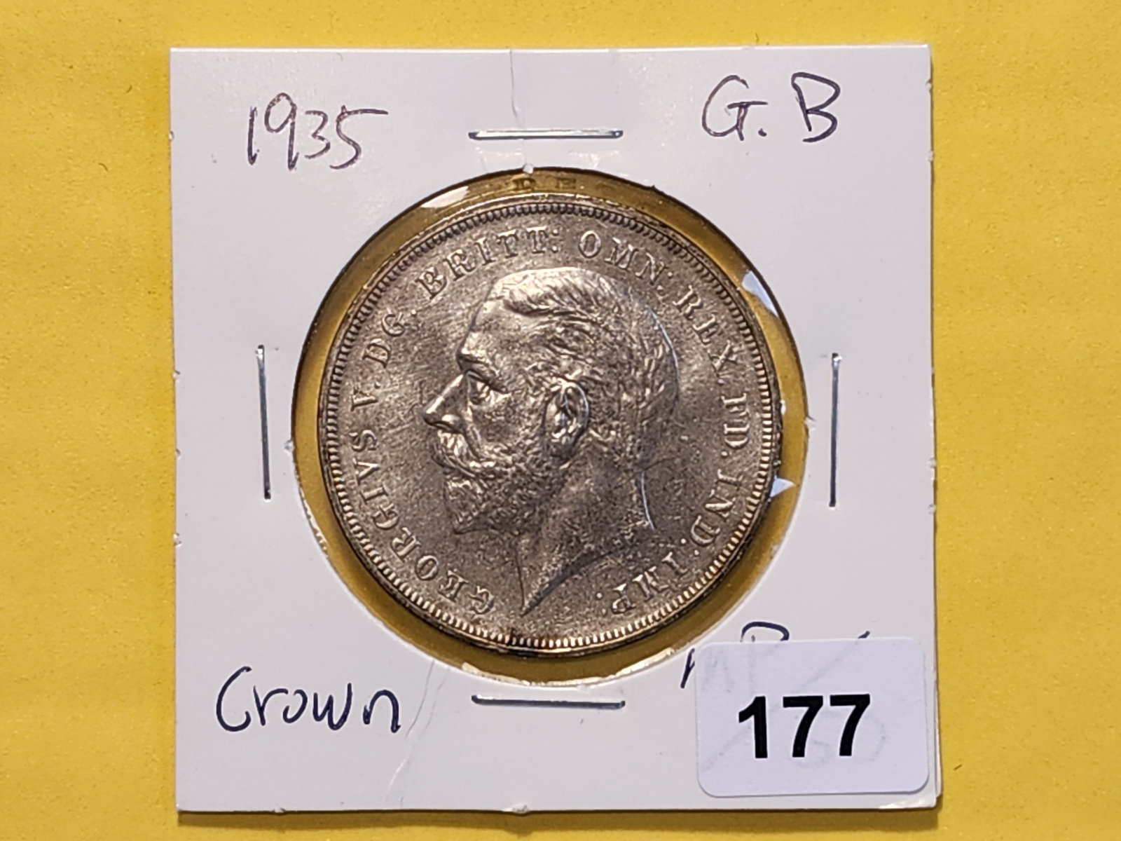 1935 Great Britain Silver Crown in About Uncirculated - 2