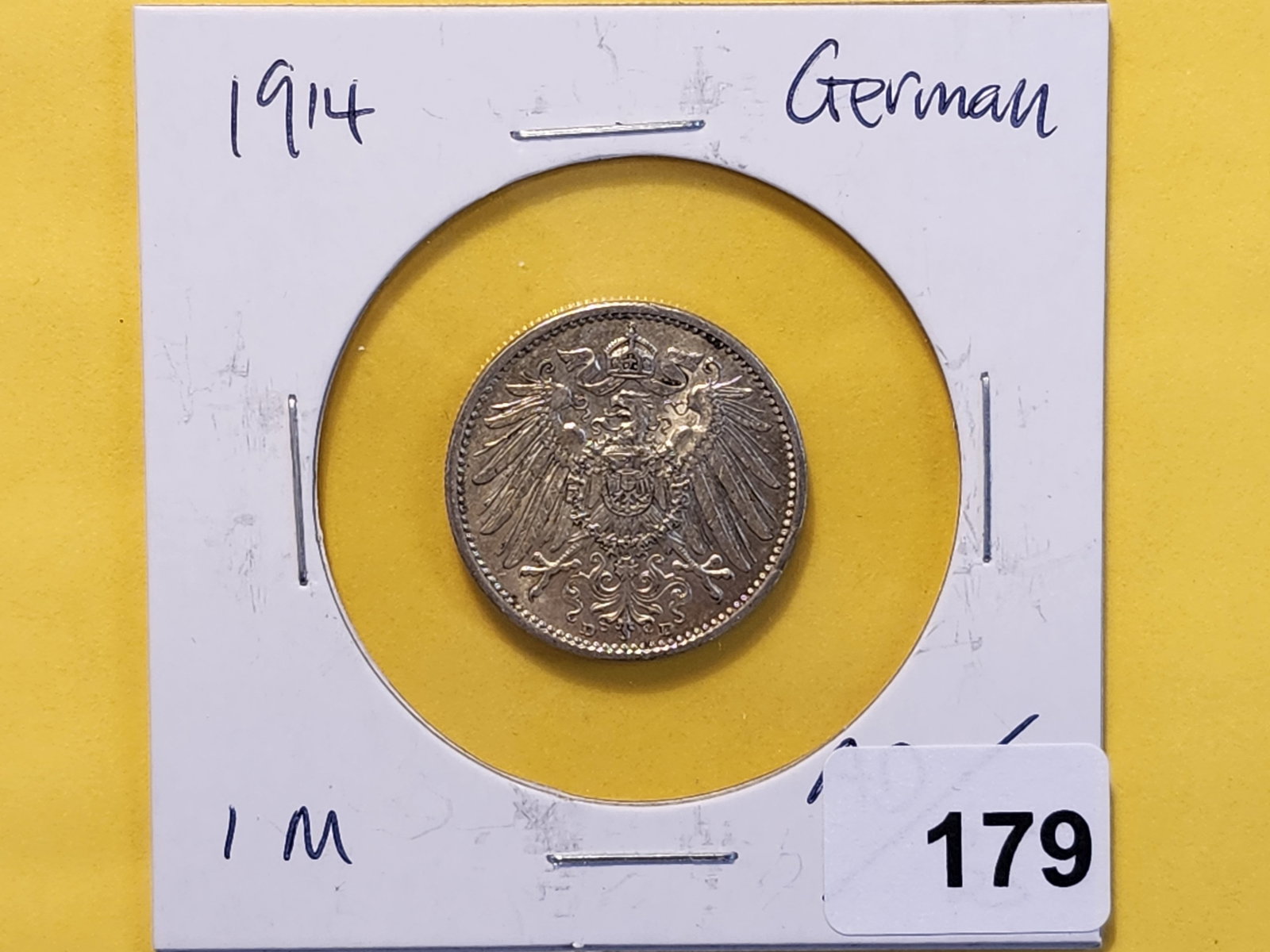 1914 German Silver Mark in About Uncirculated - 2