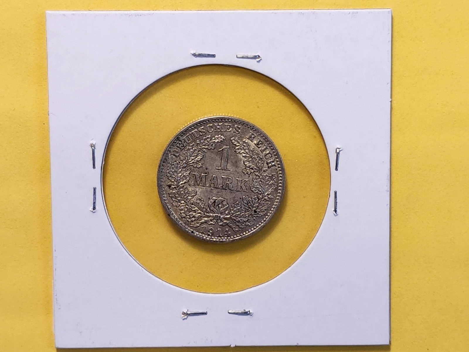 1914 German Silver Mark in About Uncirculated - 3