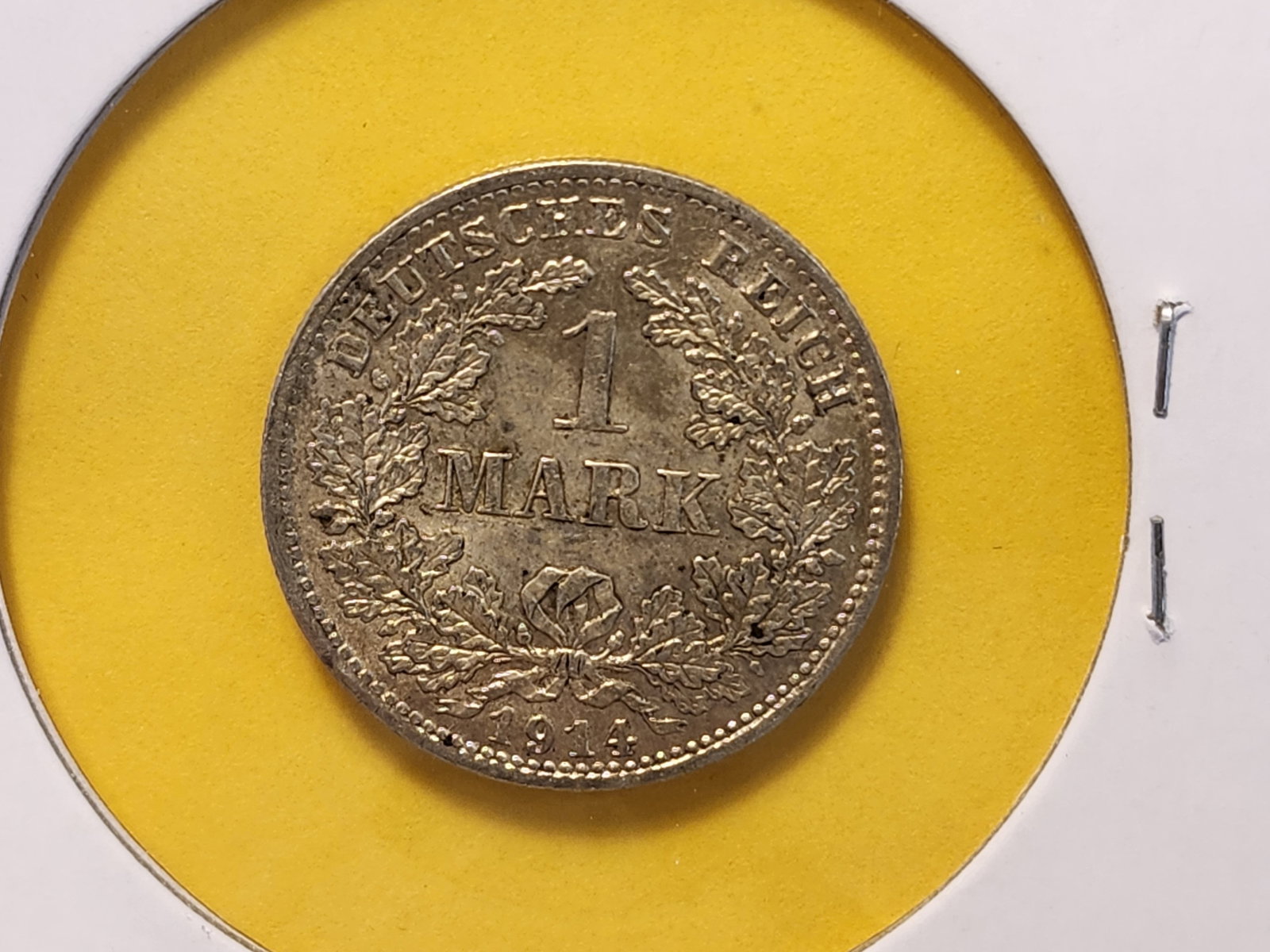 1914 German Silver Mark in About Uncirculated - 4