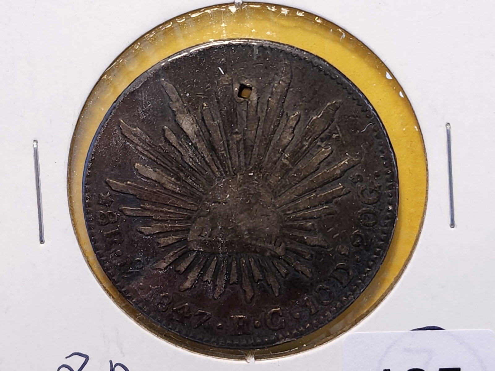 1847 Mexico Silver Eight Reales in Fine: KM# 377.8
