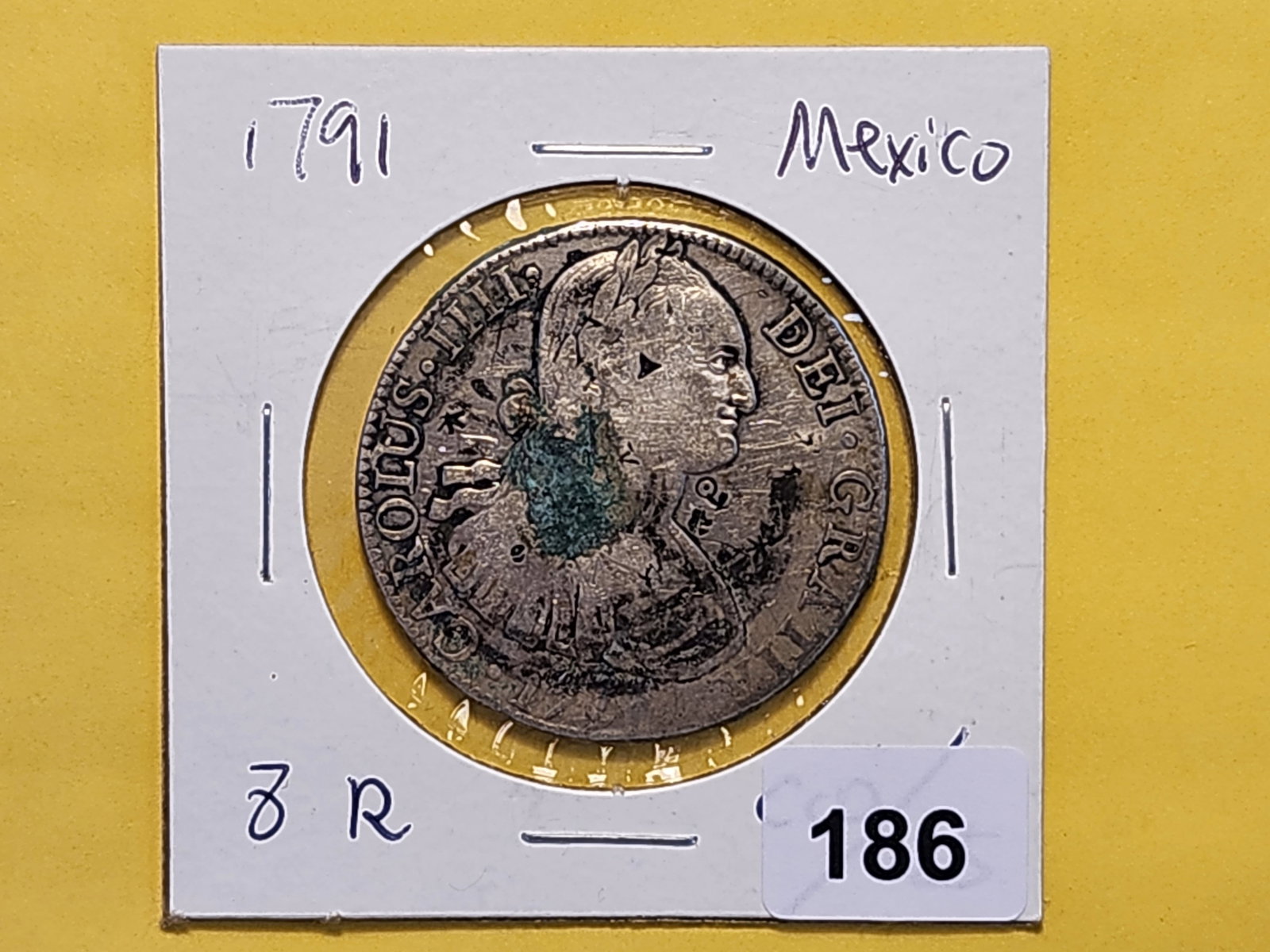 1791 Mexico Silver Eight Reales in Very Fine - 2
