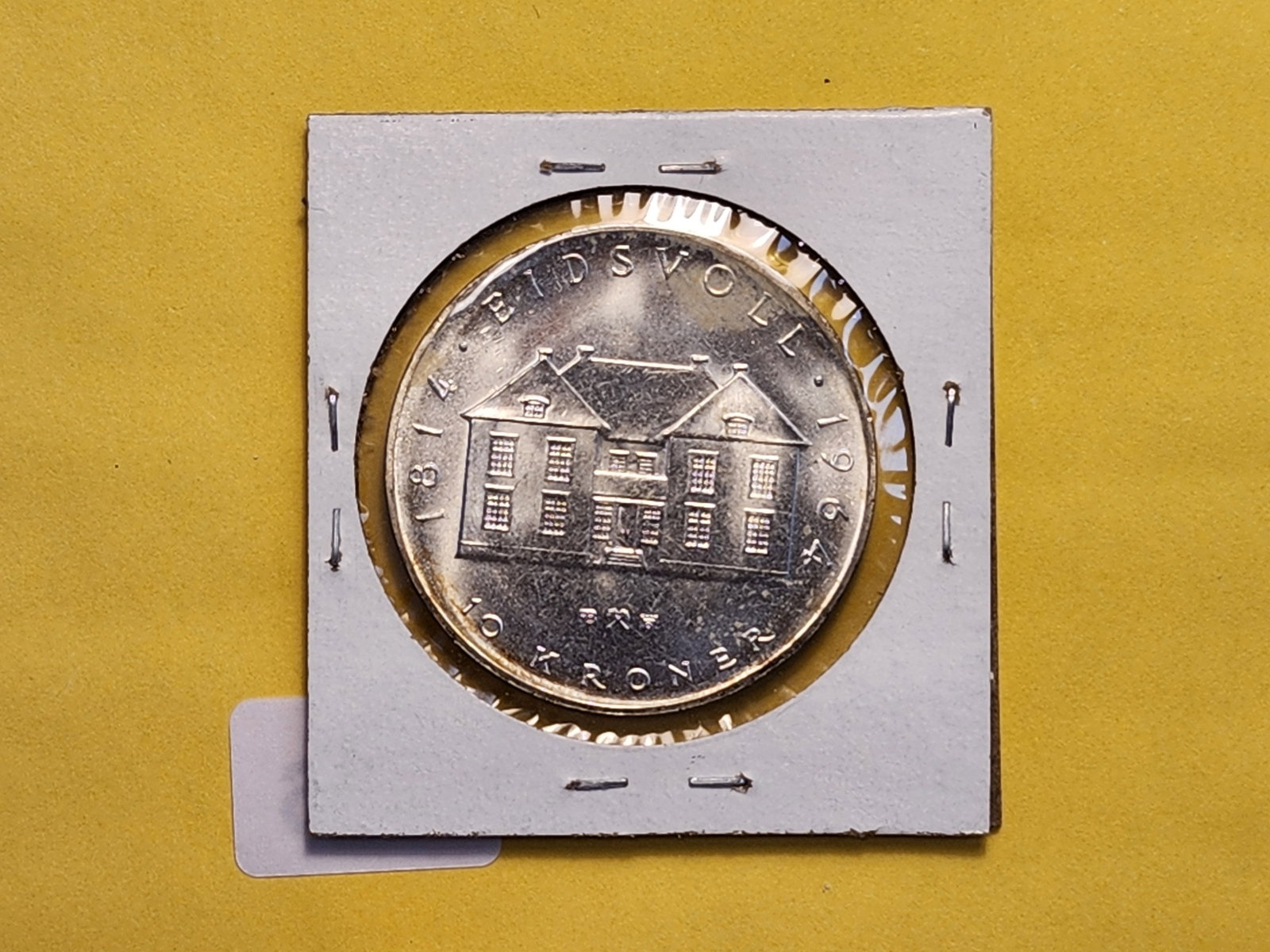 1964 Norway Silver Ten Kroner in About Uncirculated - 3