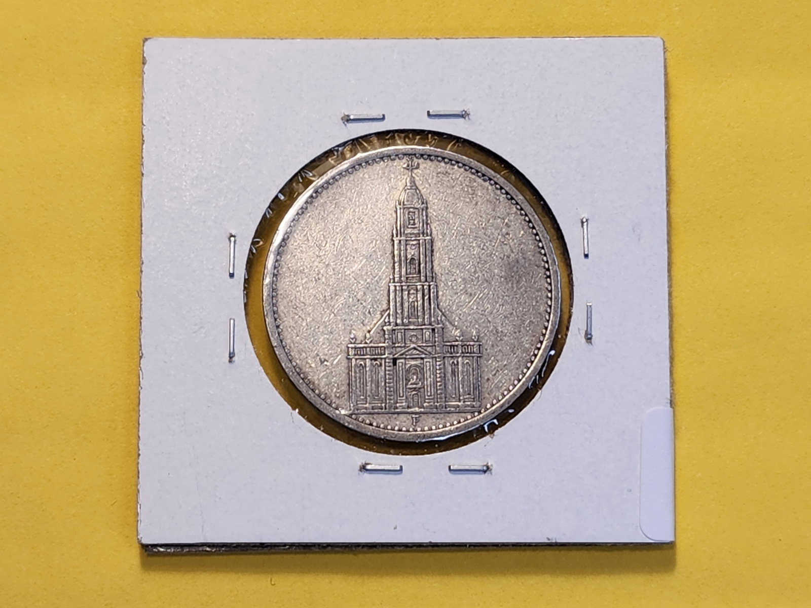 1934 German Silver Five Reichsmark in Extra Fine - 3