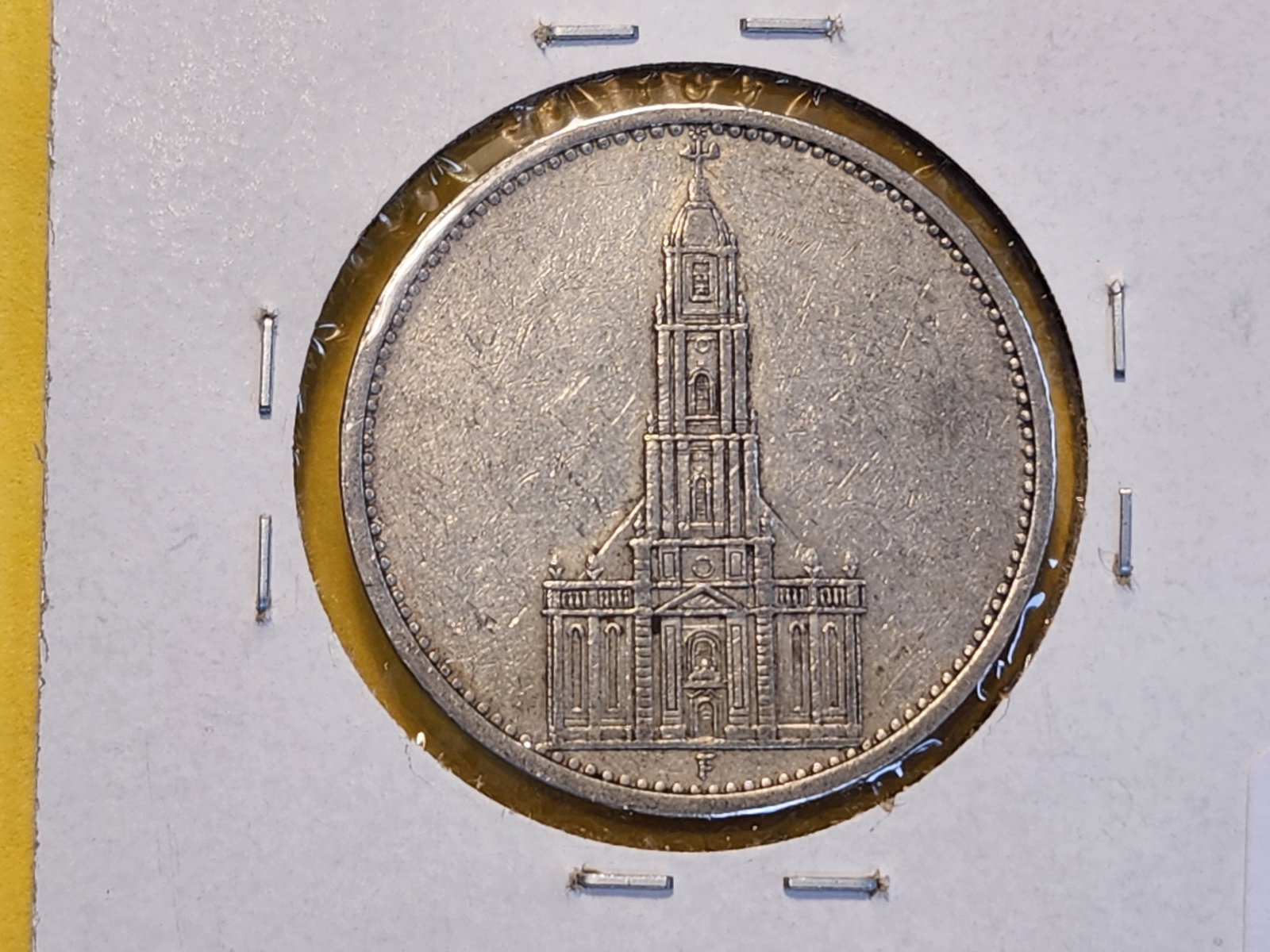 1934 German Silver Five Reichsmark in Extra Fine - 4