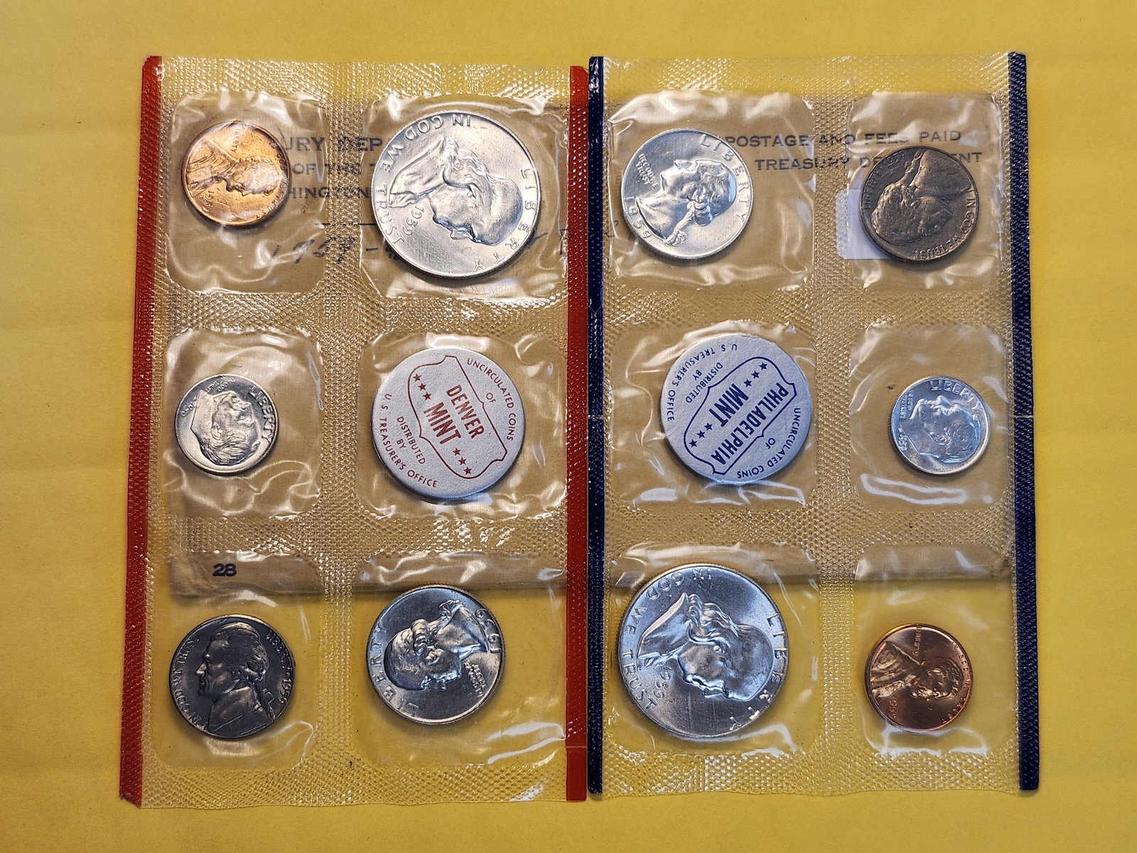 VARIETY! 1959 US Mint Set in Original Government Packaging - 2