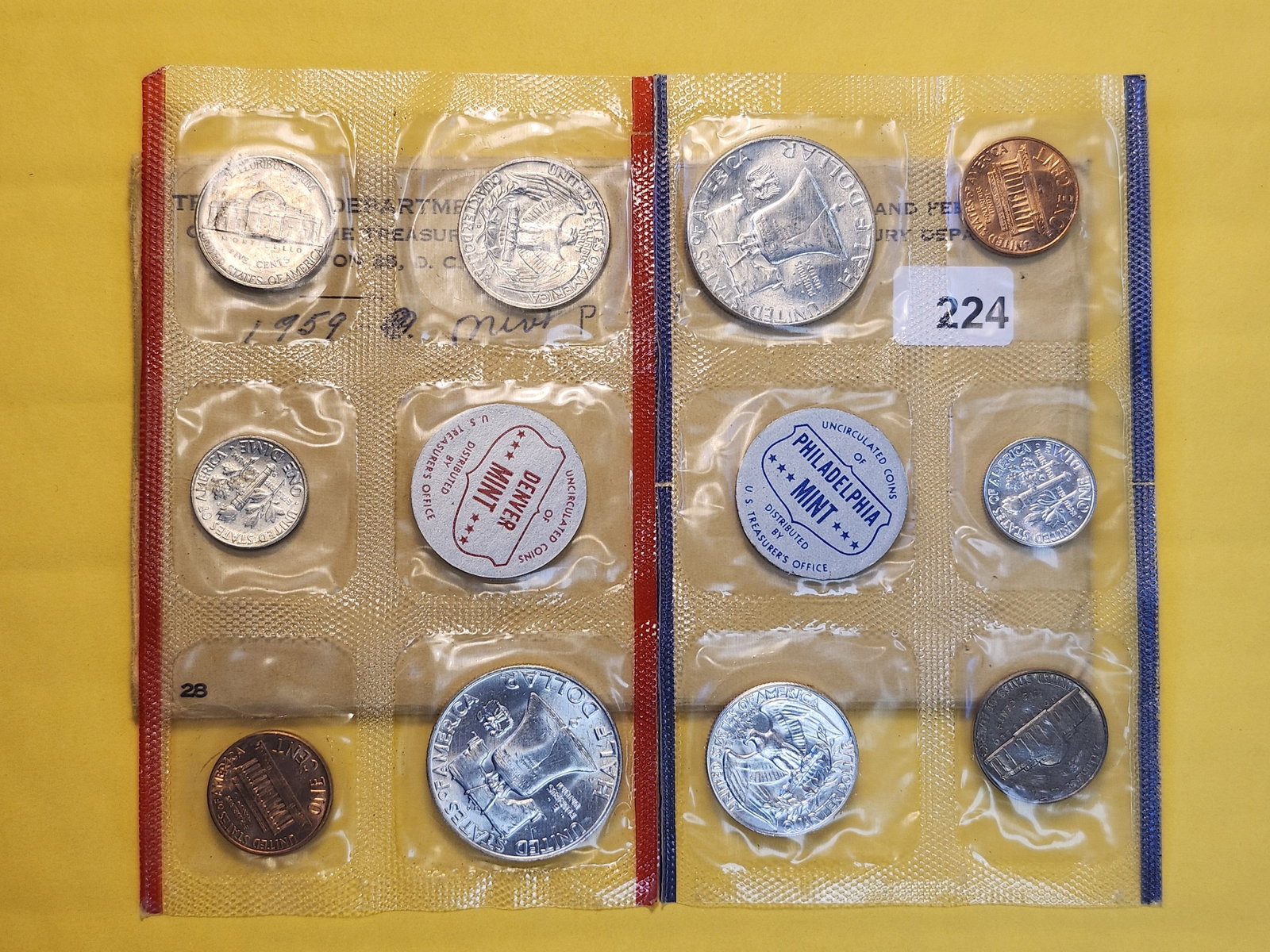 VARIETY! 1959 US Mint Set in Original Government Packaging - 3
