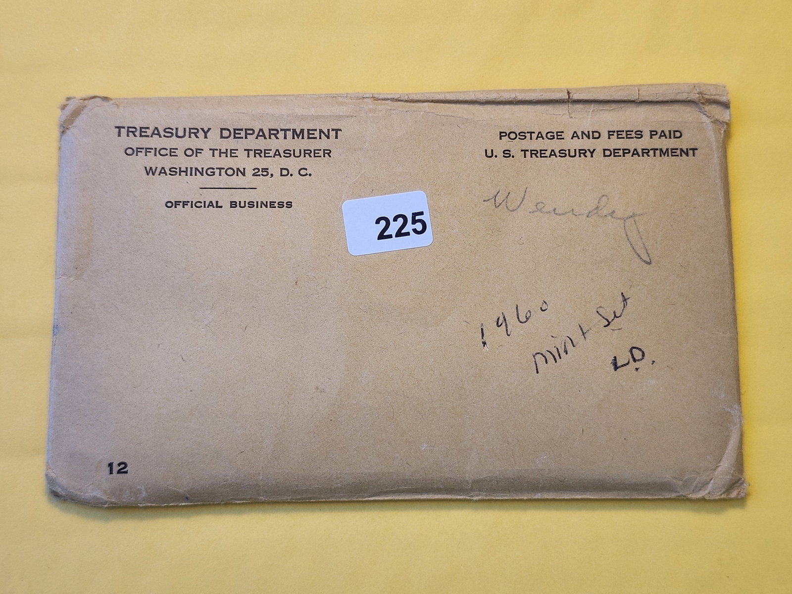 VARIETY! 1960 US Mint Set in Original Government Packaging: Type B Reverse Quarter