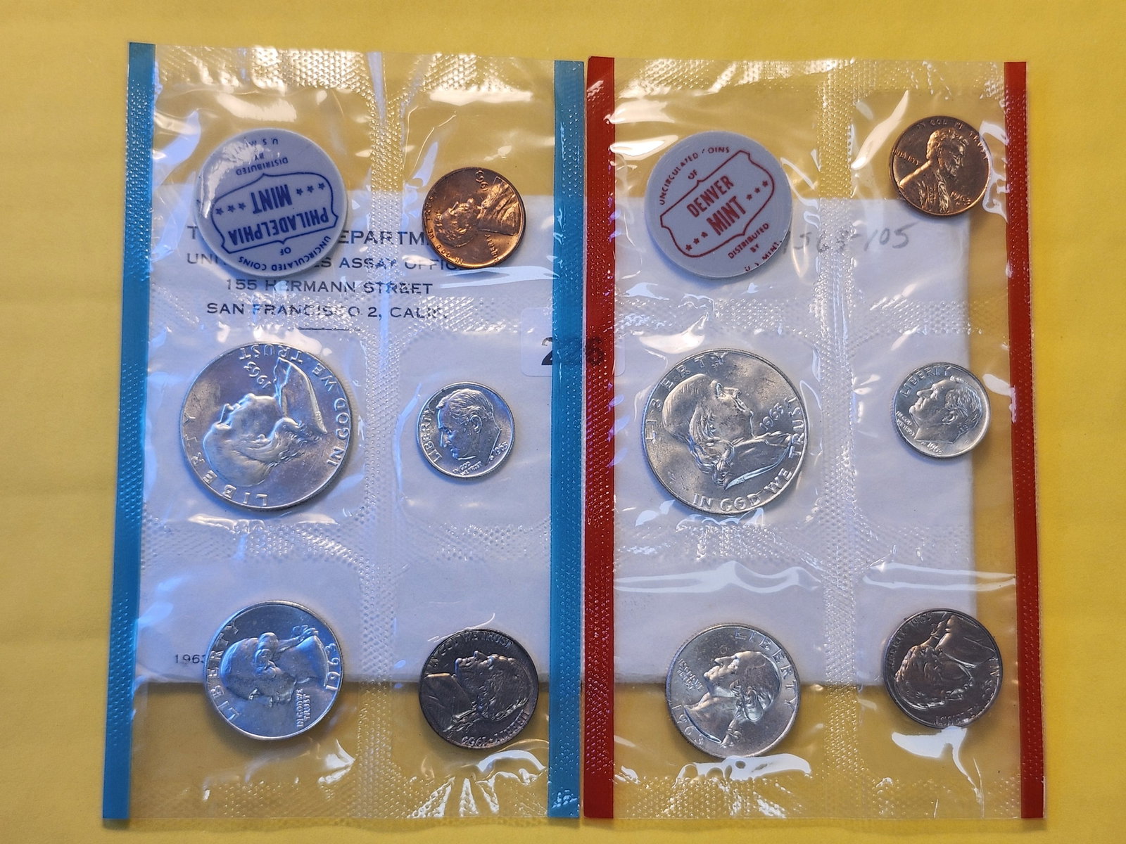 1963 US Silver Mint Set in Original Government Packaging - 2
