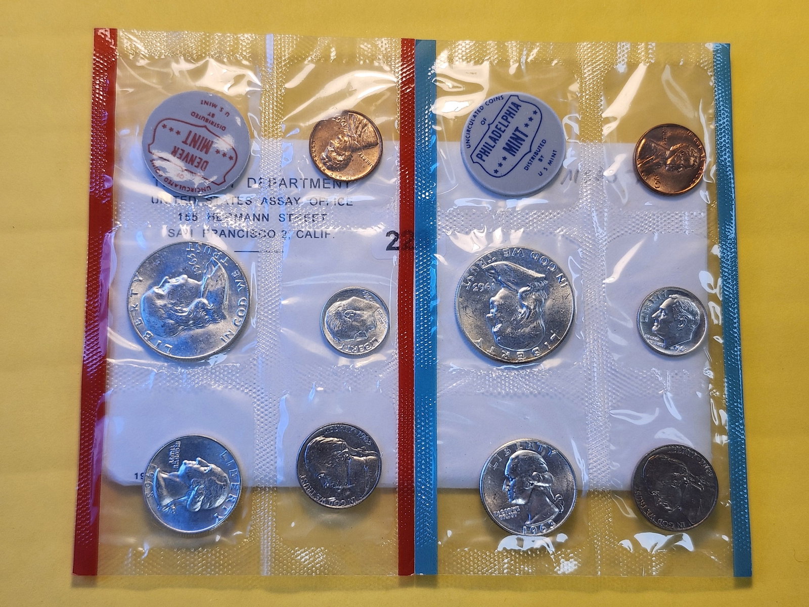 1963 US Silver Mint Set in Original Government Packaging - 2