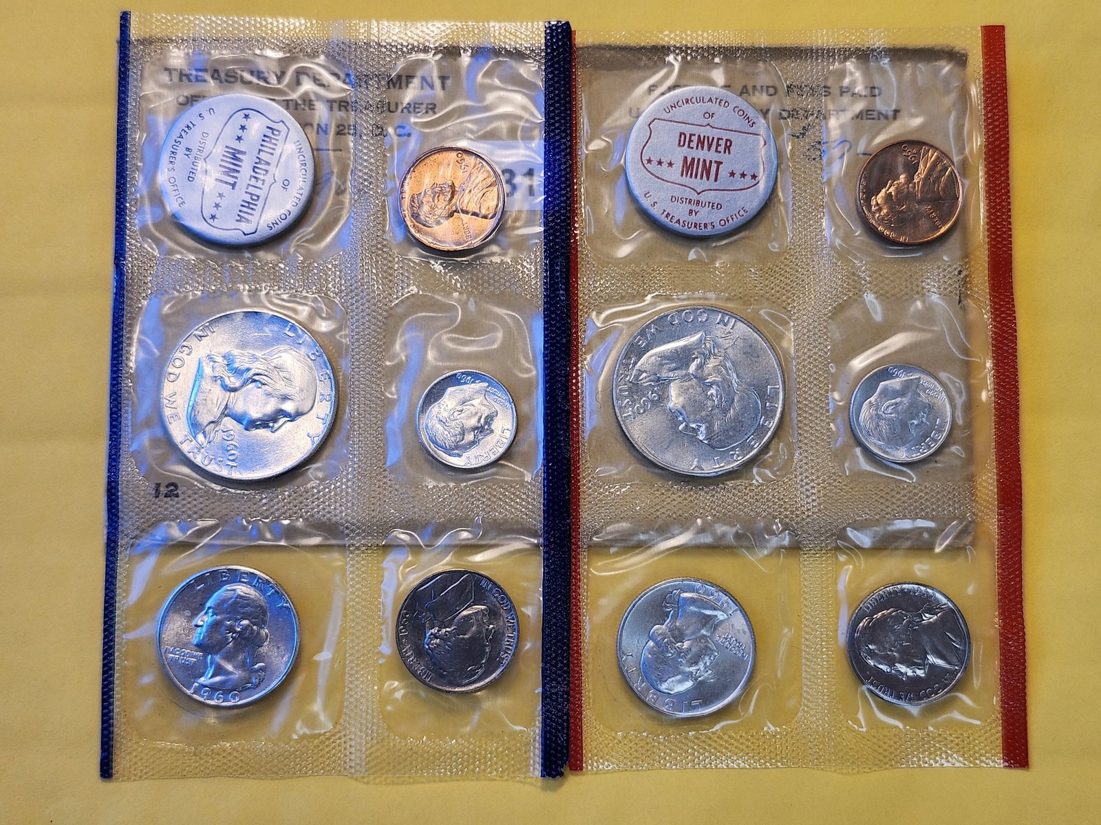 1960 US Silver Mint Set in Original Government Packaging - 2