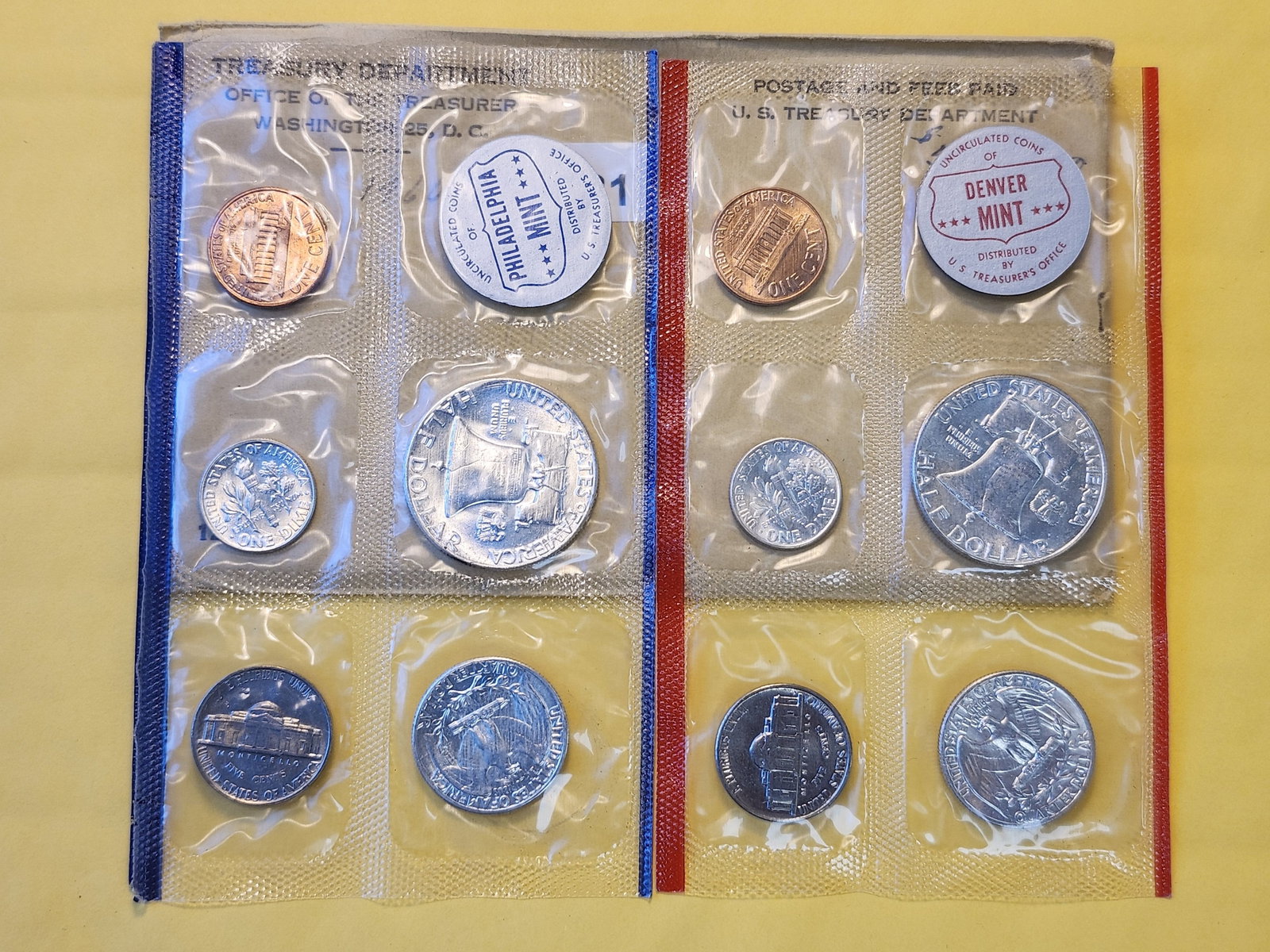 1960 US Silver Mint Set in Original Government Packaging - 3