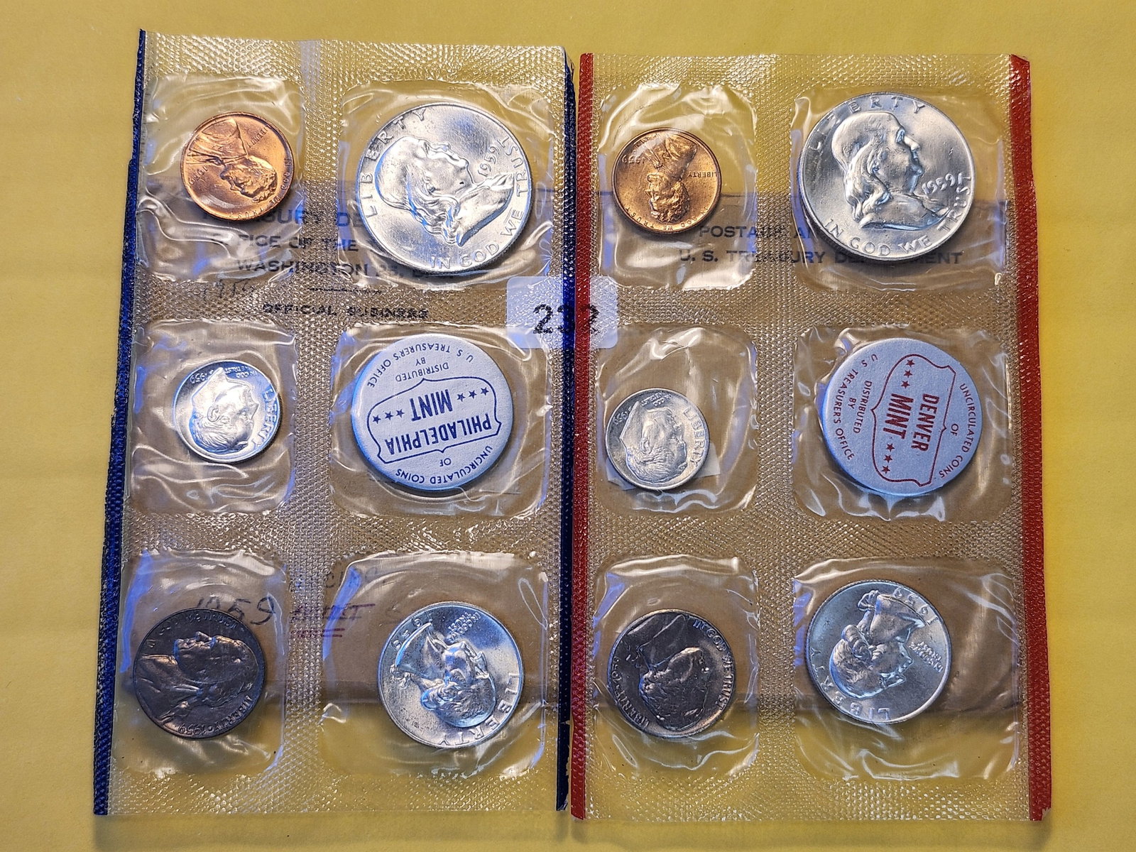 1959 US Silver Mint Set in Original Government Packaging - 2