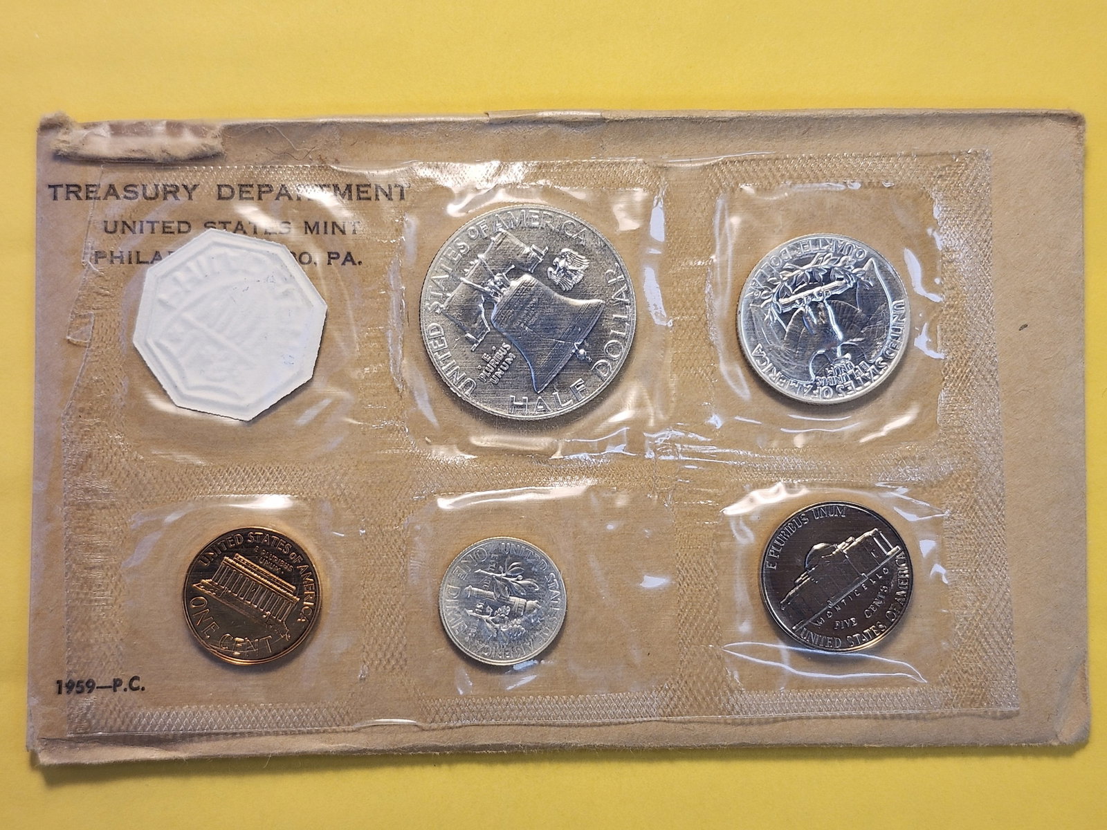 1959 US Silver Philadelphia Mint Set in Original Government Packaging - 3