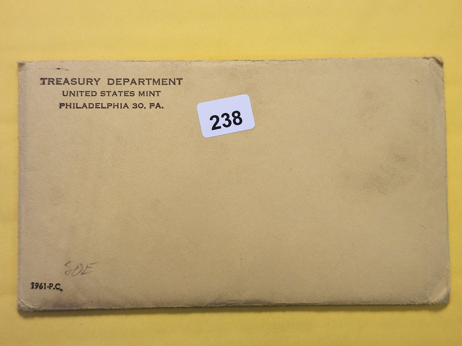 1961 US Silver Philadelphia Mint Set in Original Government Packaging: 90% silver dime, quarter and half dollar