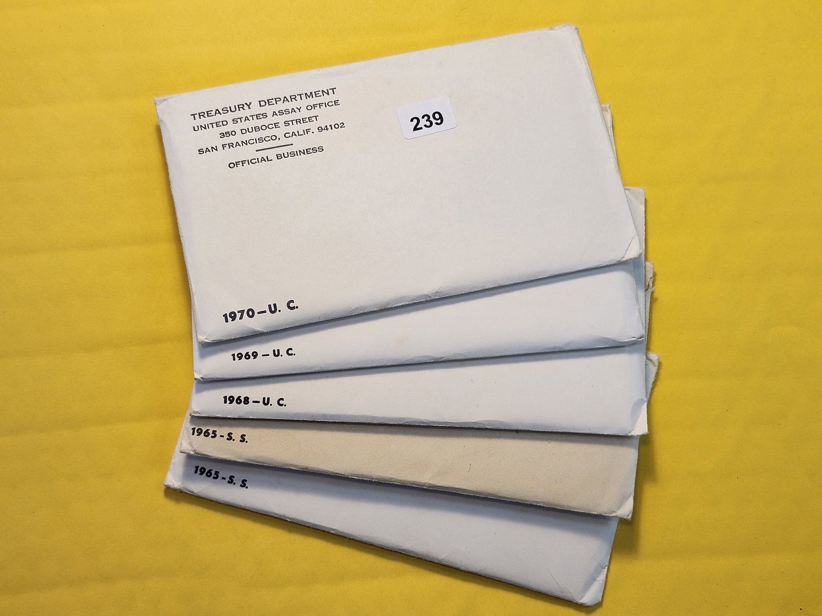 Five US Silver Mint Sets in Original Government Packaging: All with the 40% Silver Half Dollar