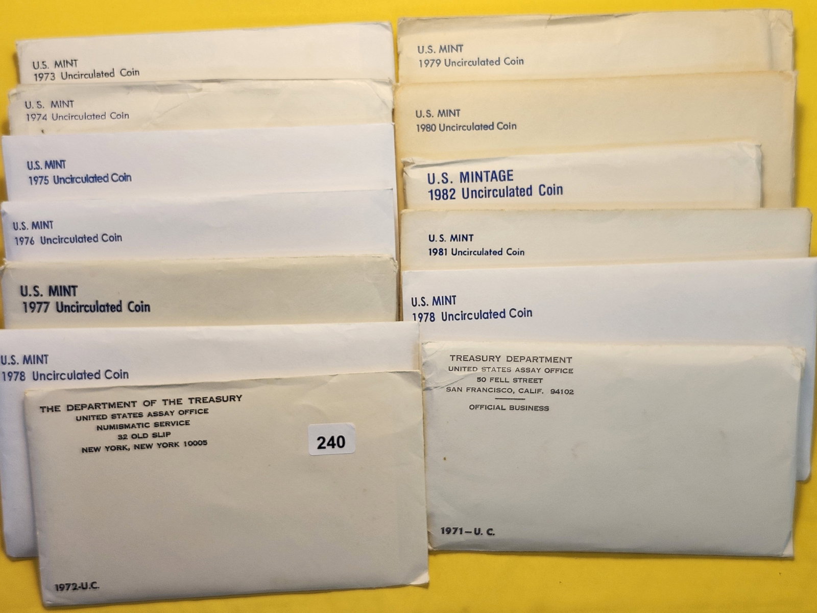 Thirteen Mixed US Mint Sets: All in original government packaging