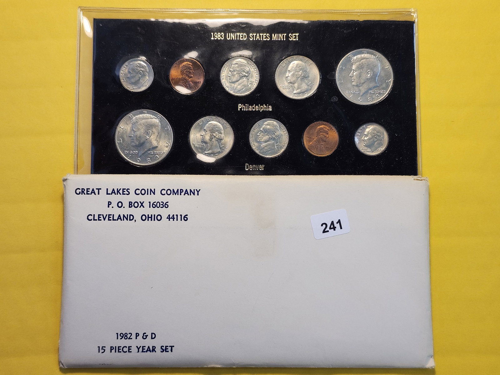 1982 and 1983 US Coin Sets: In third party packaging
