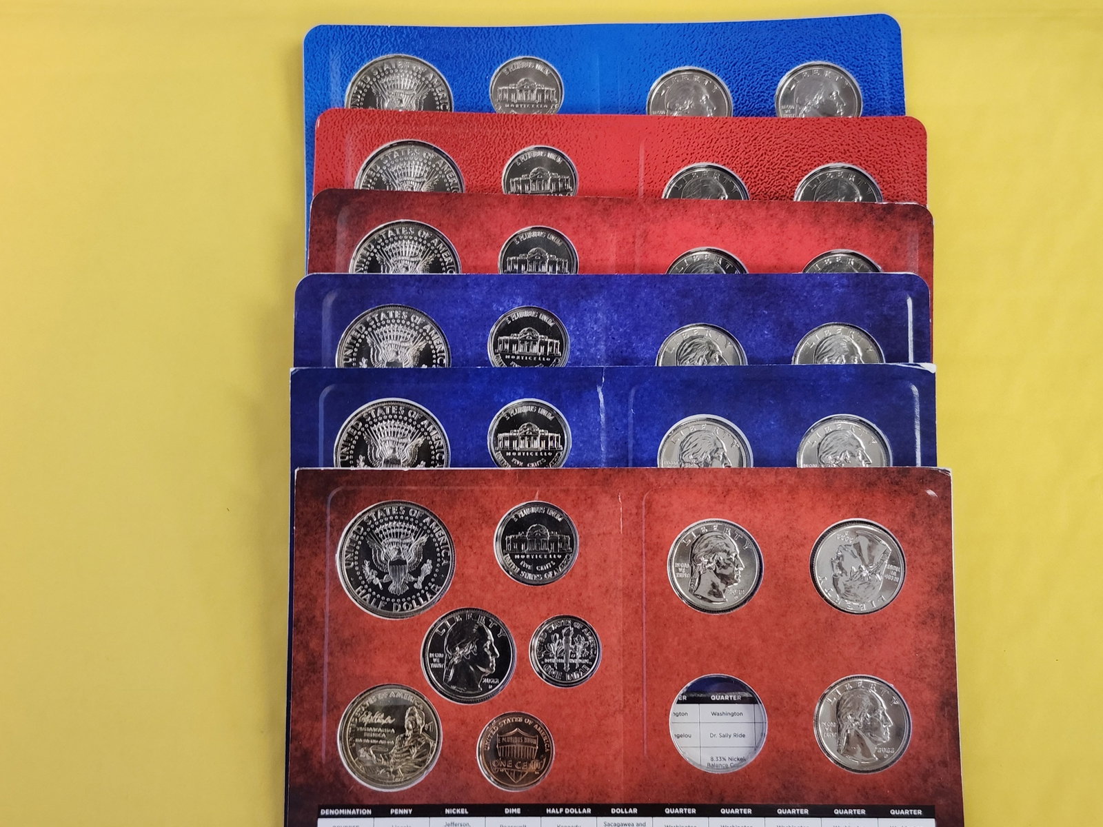 Six Mixed US Mint Sets - 2