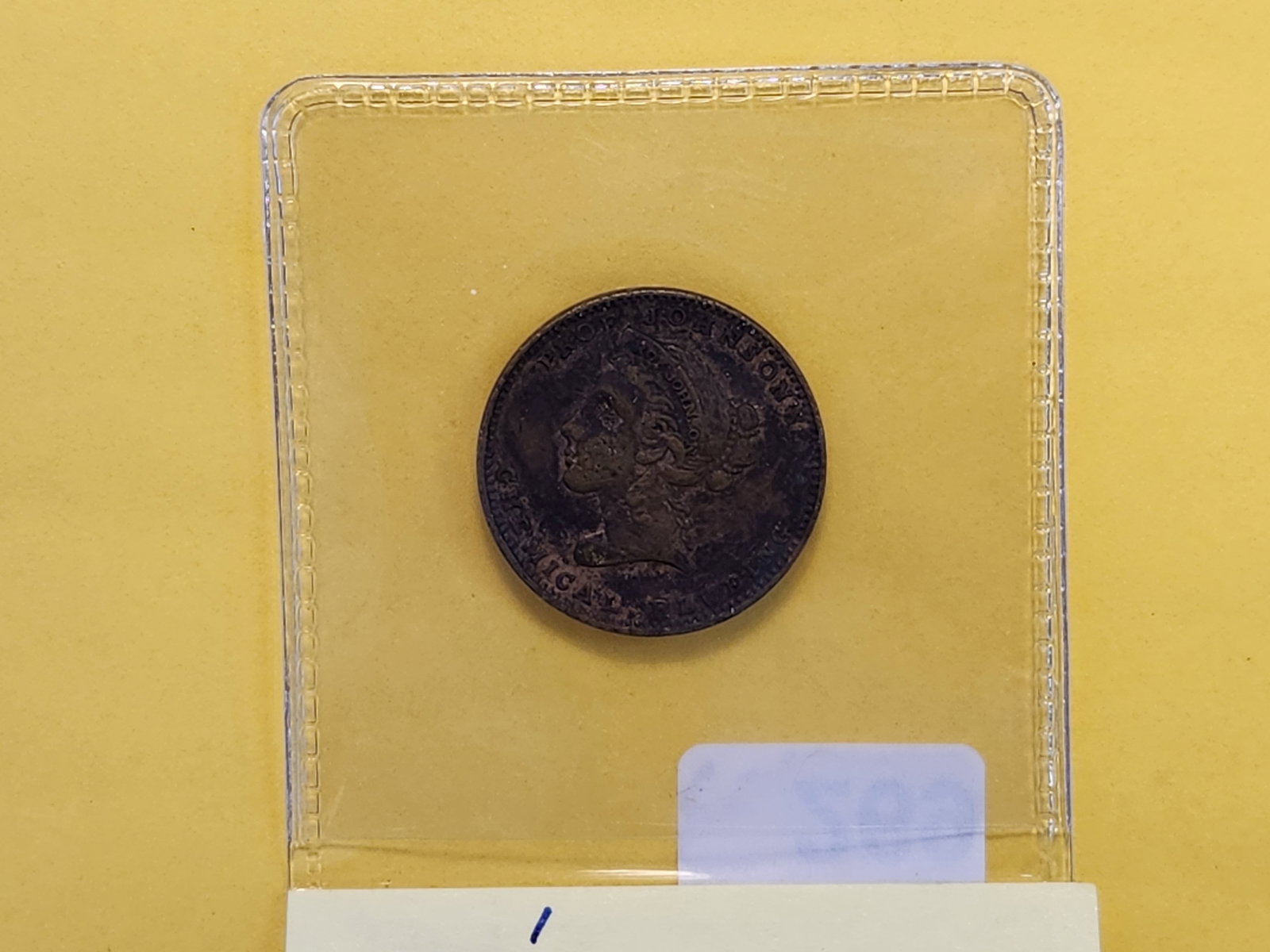 1850s Professor Johnson Chemical Blueing New York Token - 3