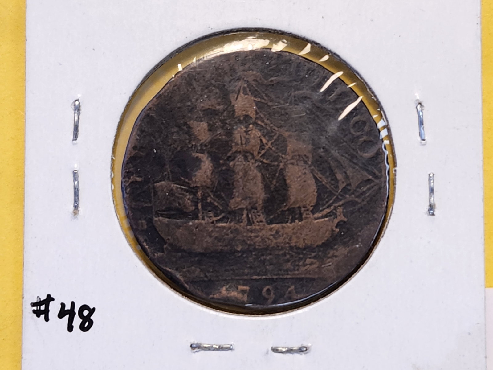 1794 Great Britain Conder Halfpenny - 4