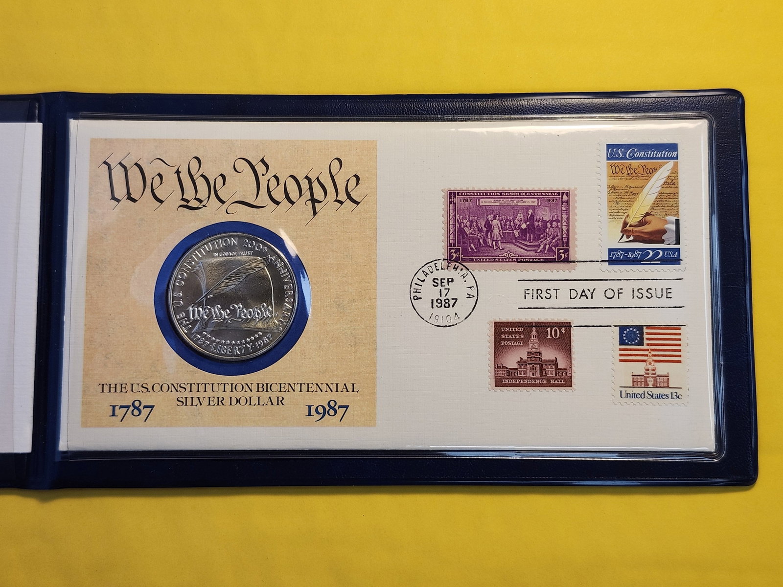 GEM Brilliant Uncirculated 1987 Constitution Bicentennial Silver Dollar - 2