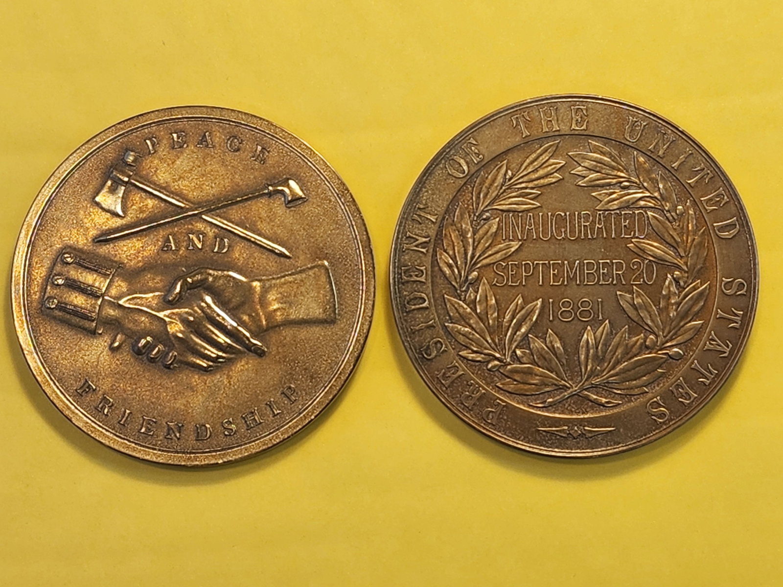 Two Bronze Presidential Medals - 6