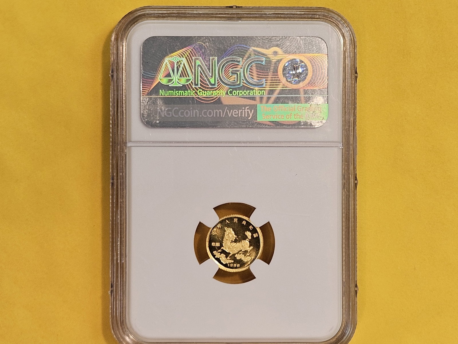 GOLD! NGC 1996 China Gold 5 Yuan in Mint State 68 - 3