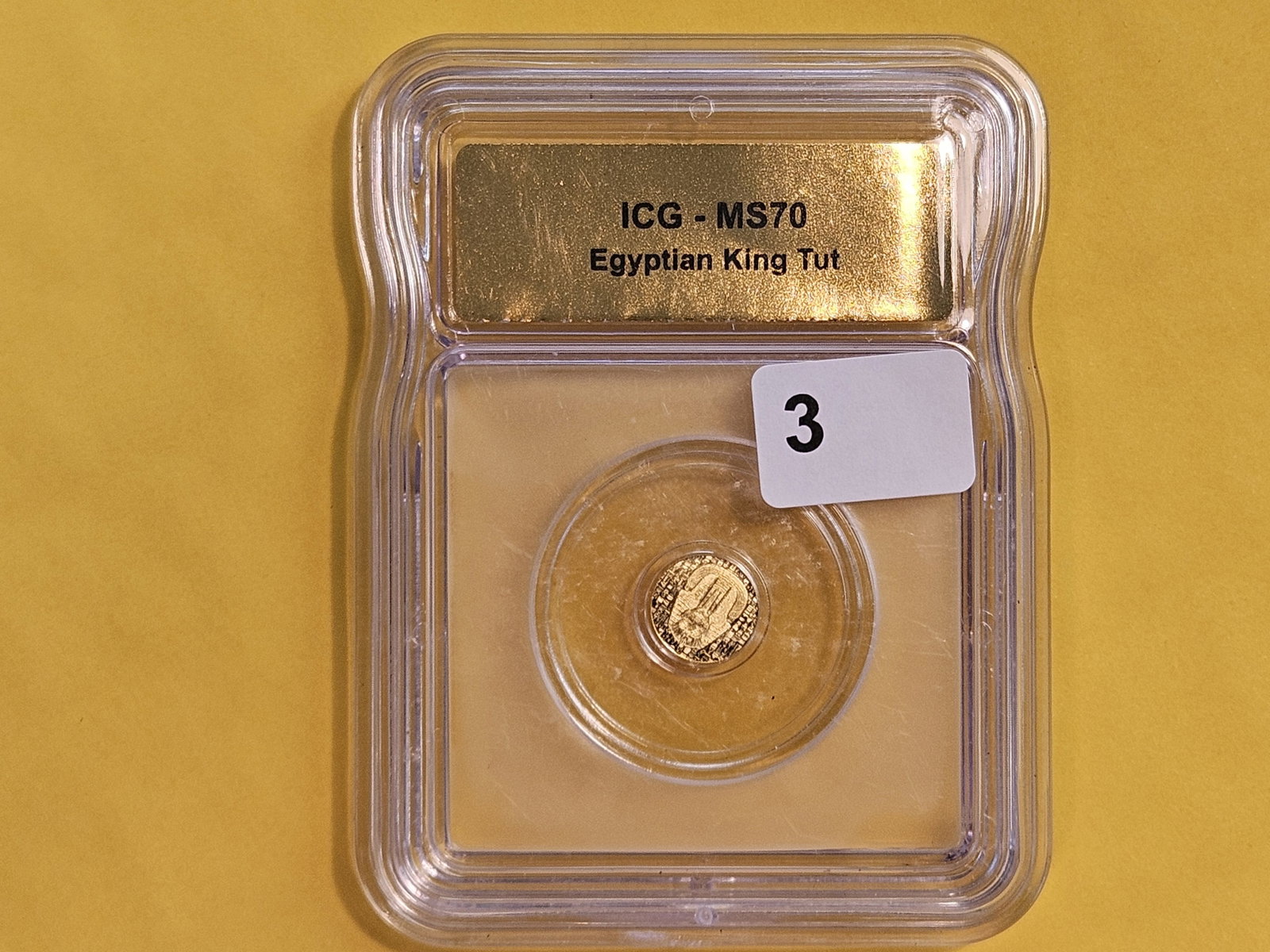 GOLD! Perfect! ICG Egyptian King Tut in Mint State 70 - 2