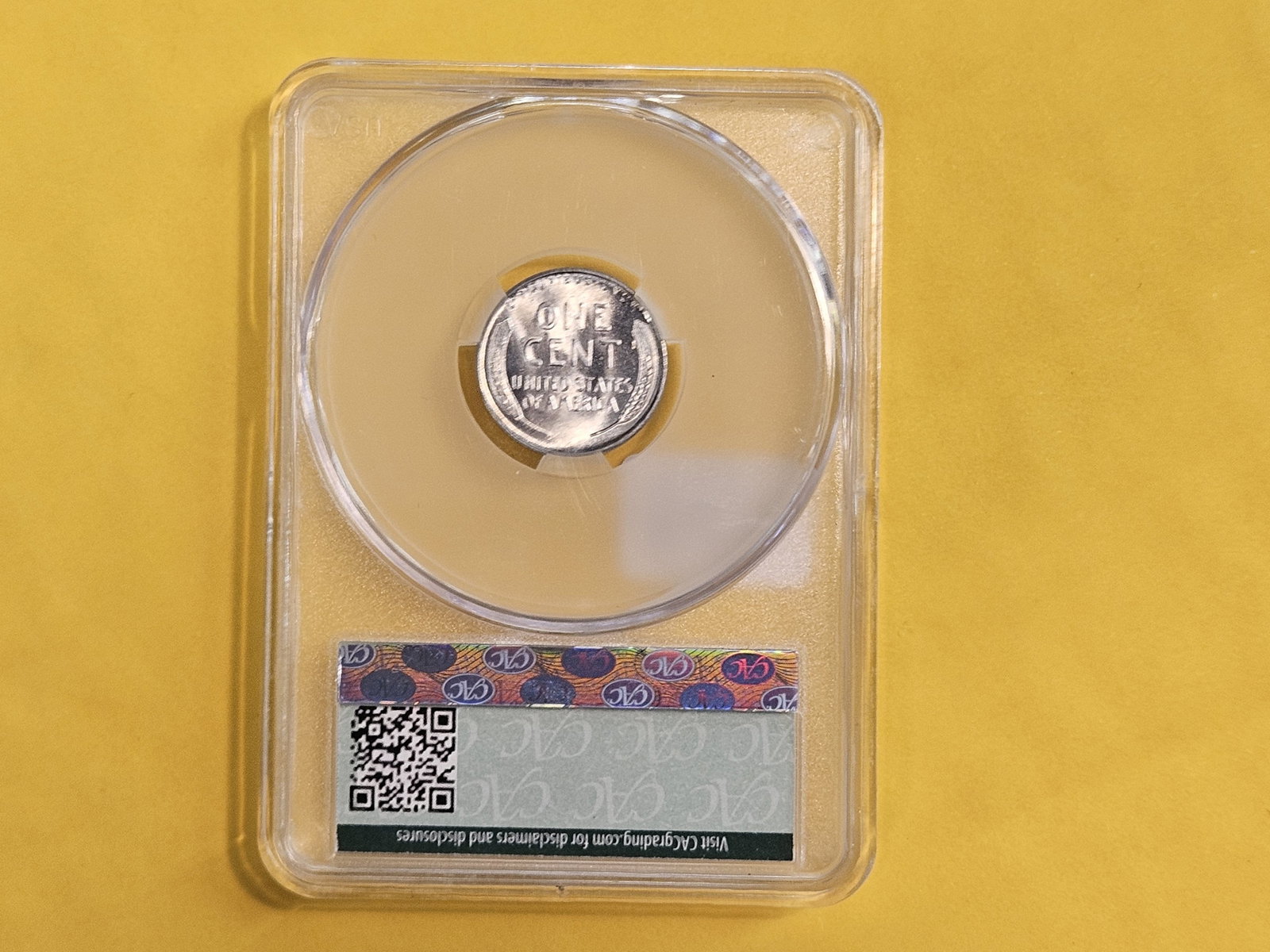 GEM! CACG 1943 Steel Wheat Cent in Mint State 66 - 3