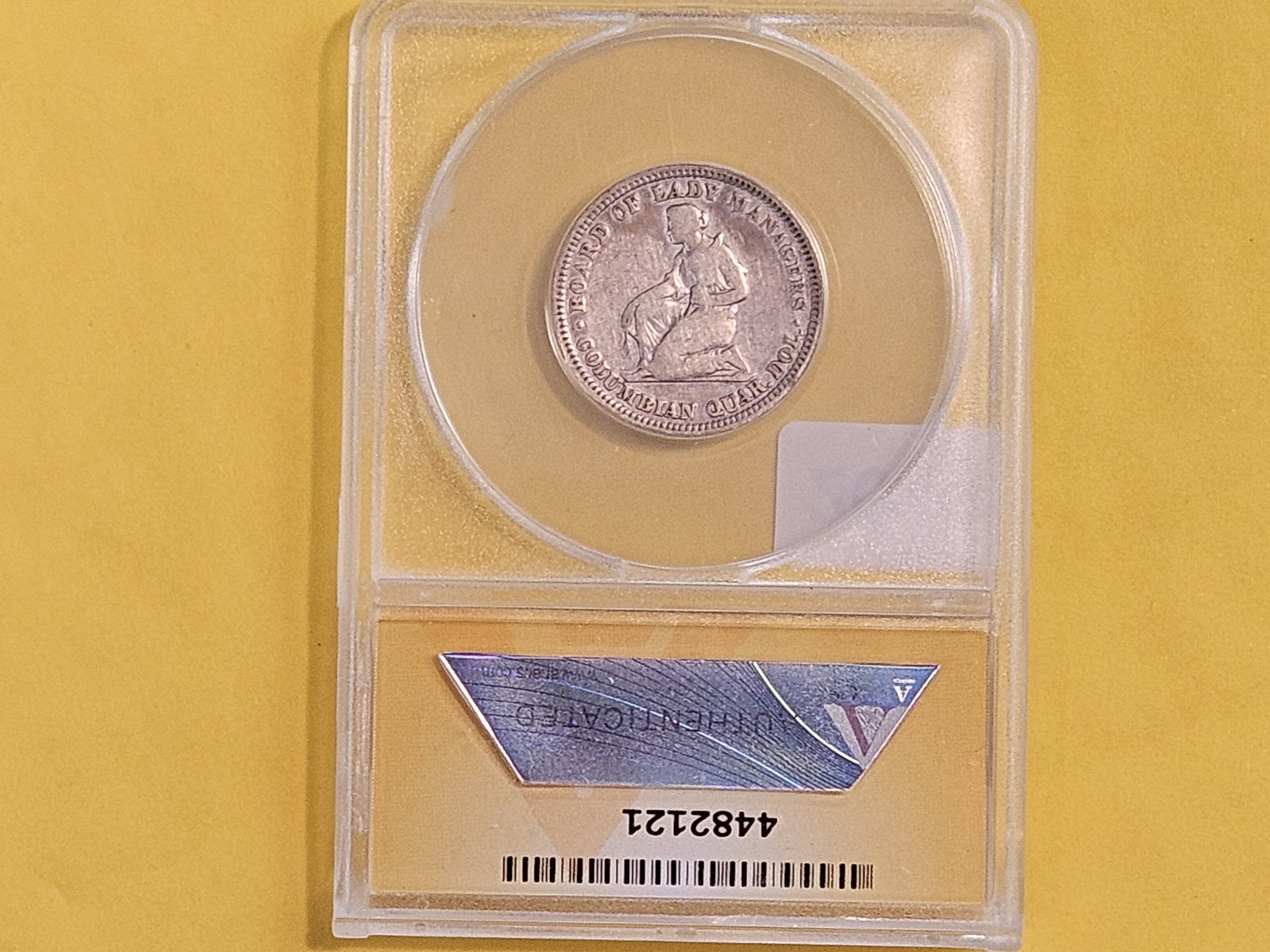 ** RARE ** ANACS 1893 ISABELLA Quarter in Good - 6 - 3