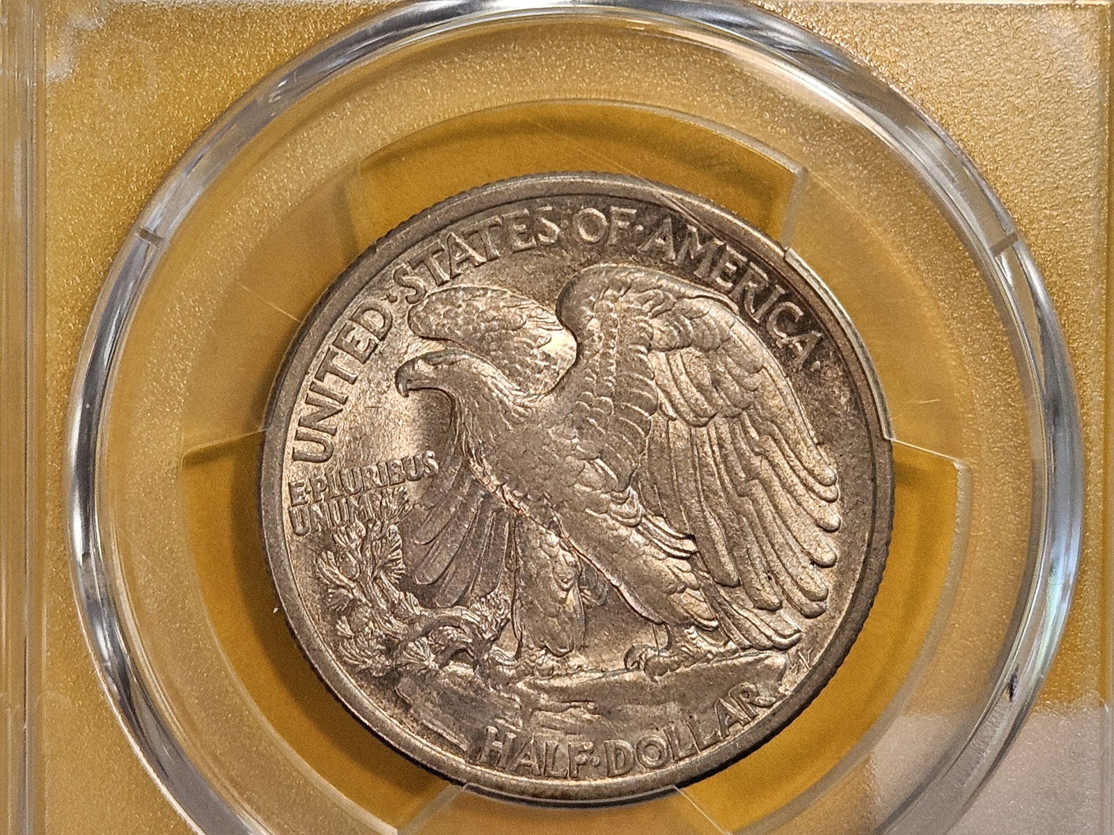 * Semi-key PCGS 1916-D Walking Liberty Half Dollar in Brilliant About Uncirculated plus - details - 7