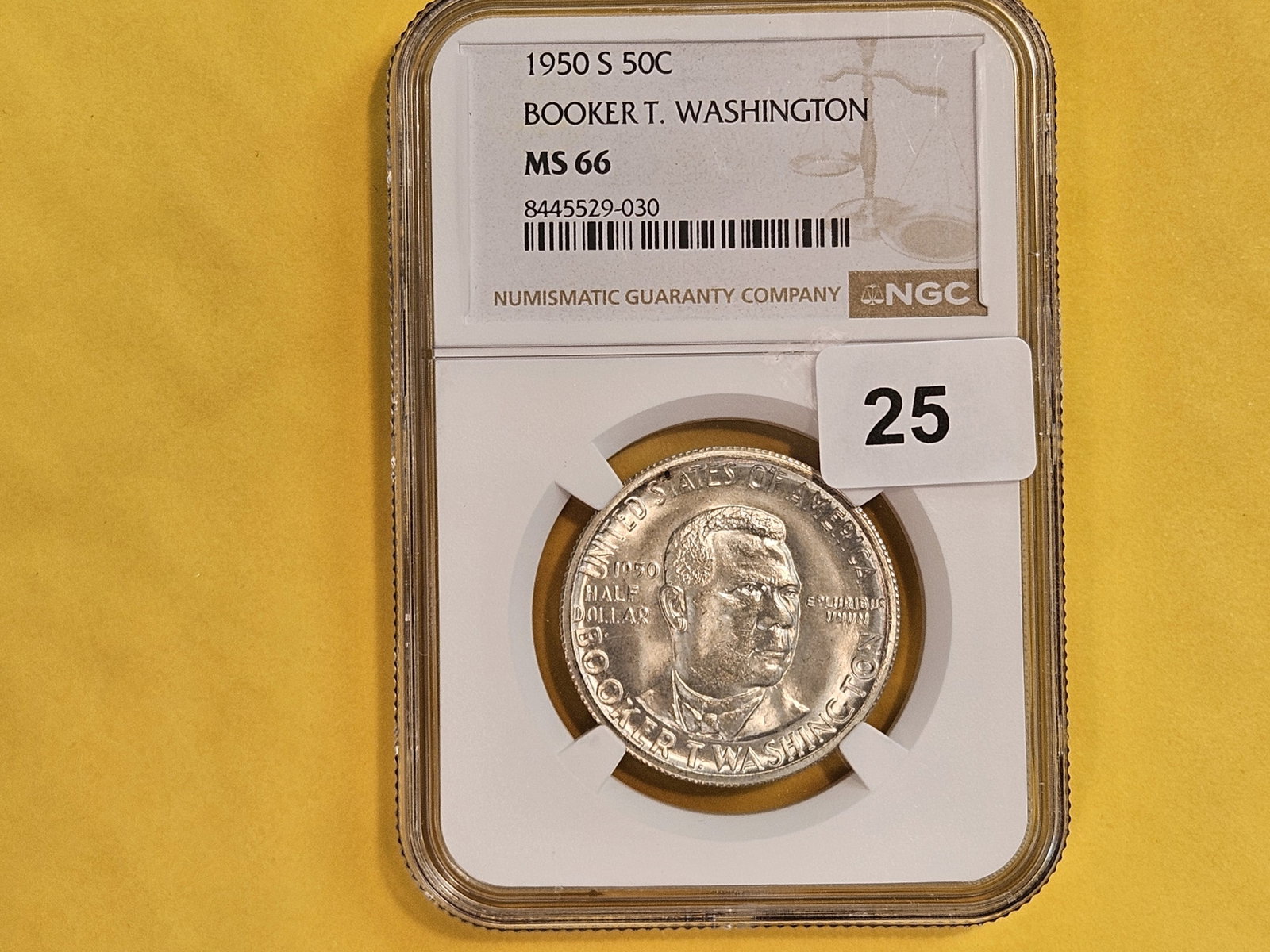 GEM! NGC 1950-S Commemorative silver Half Dollar in Mint State 66 - 2
