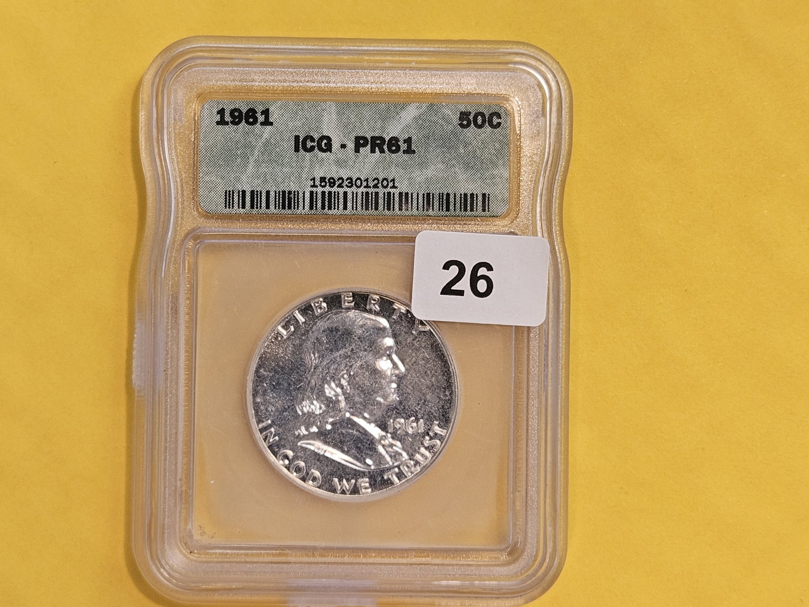 ICG 1961 Franklin Half Dollar in Proof 61 - 2