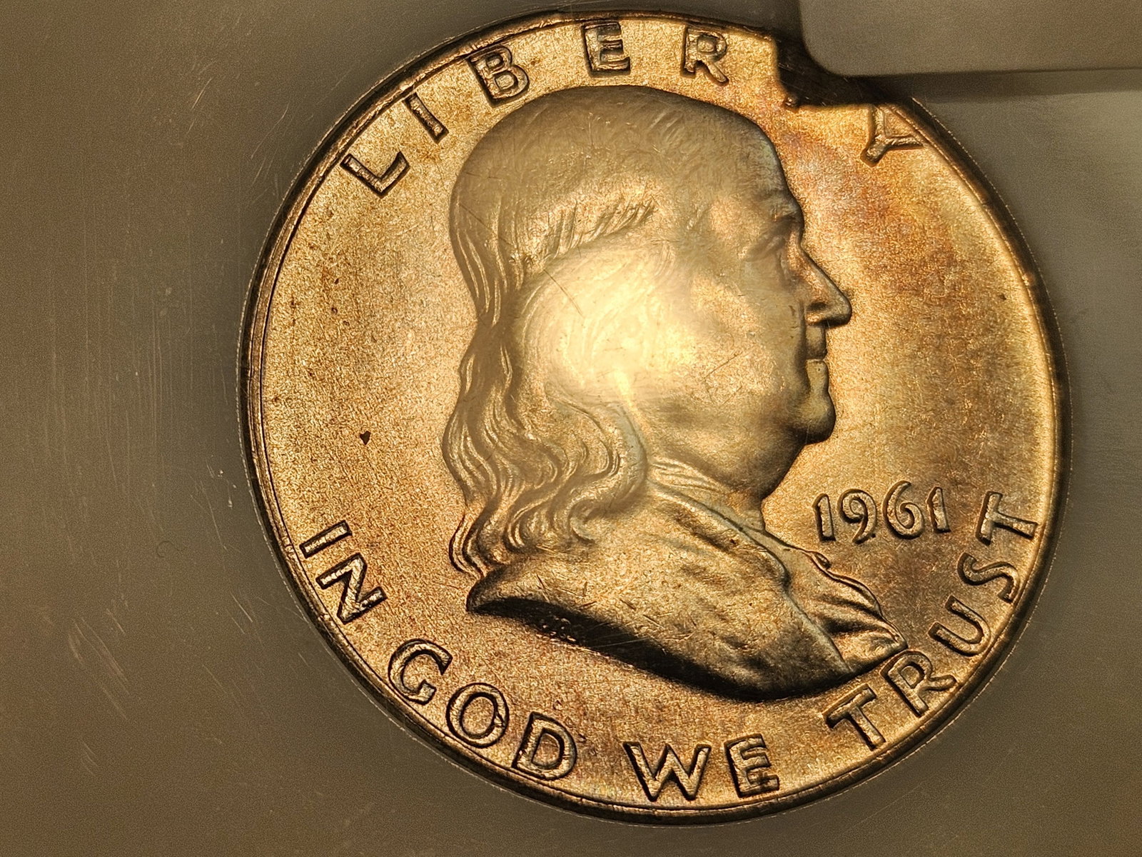 PCI 1961-D Franklin silver Half Dollar in Mint State 60 - 3