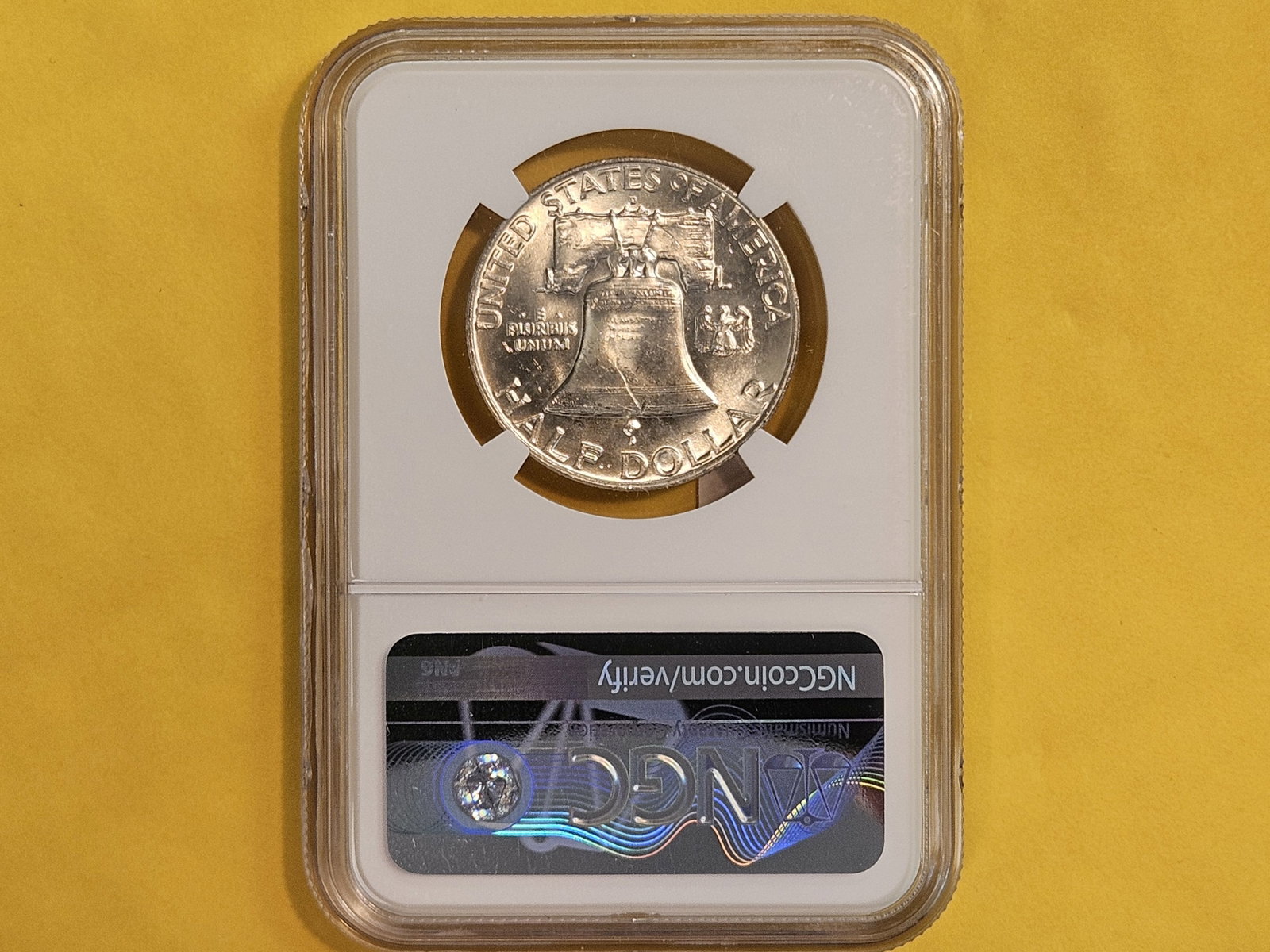 NGC 1958-D Franklin silver Half Dollar in Mint State 64 - 3