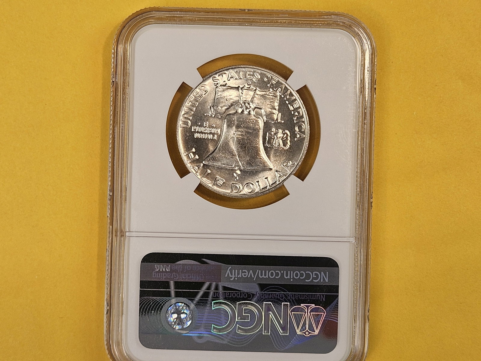 NGC 1958-D Franklin silver Half Dollar in Mint State 64 - 3